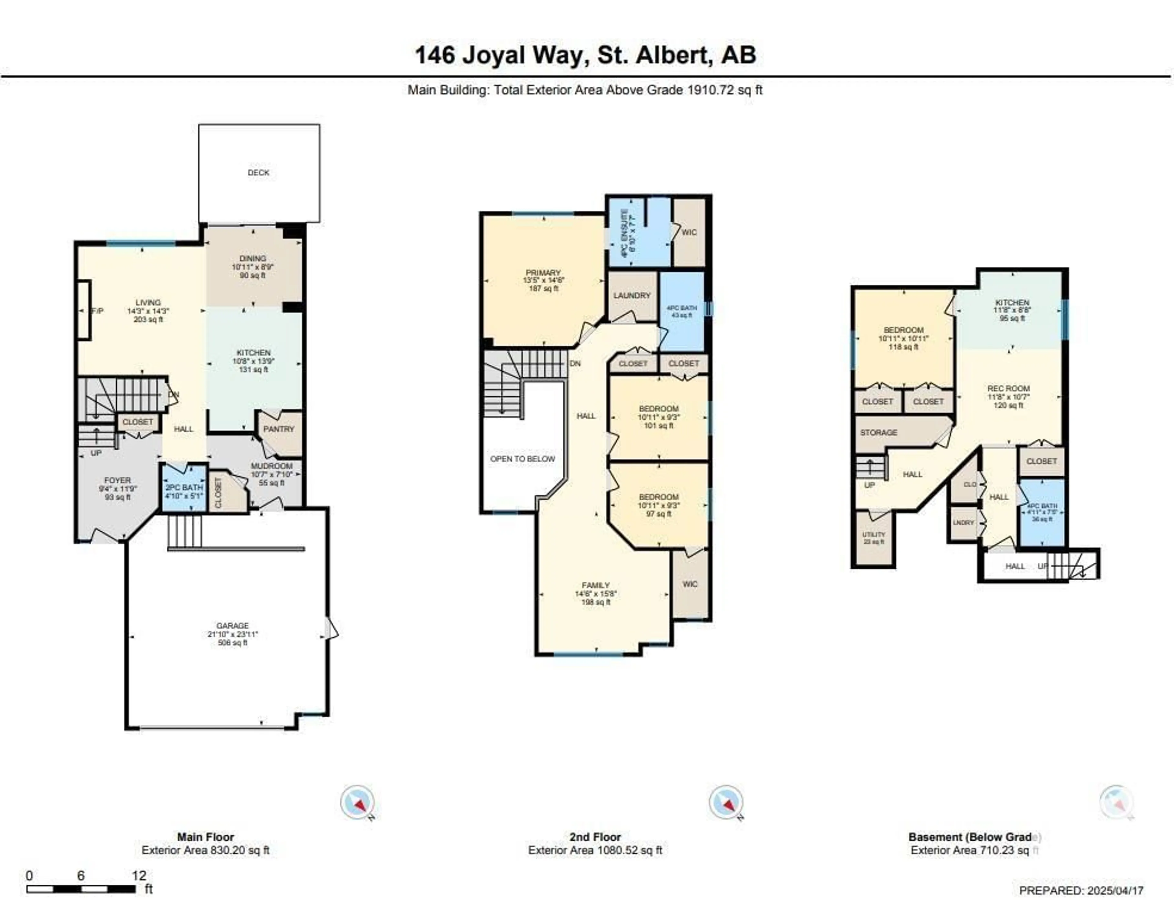Floor plan for 146 JOYAL WY, St. Albert Alberta T8N7V3