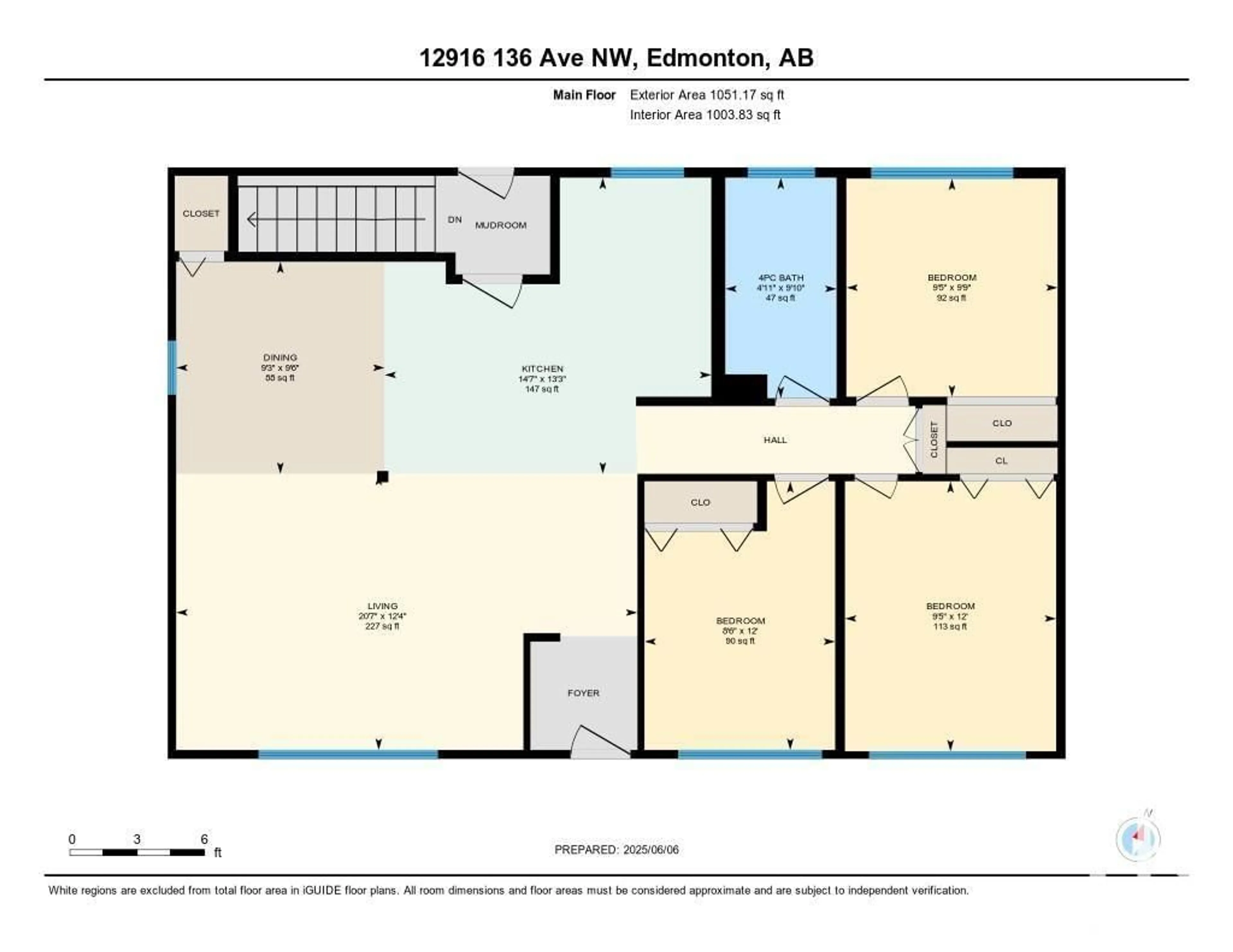 Floor plan for 12916 136 AV, Edmonton Alberta T5L4B1