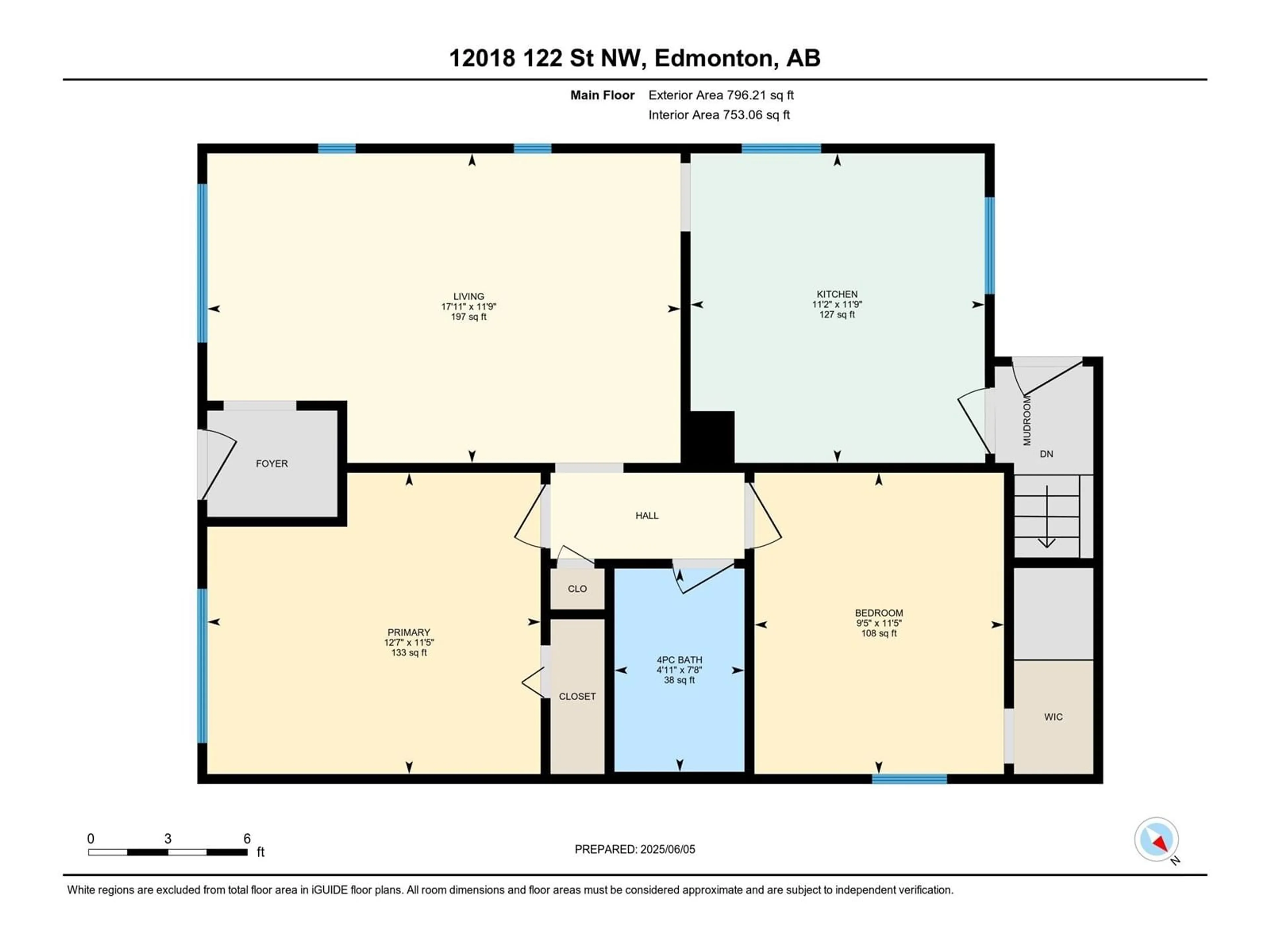 Floor plan for NW - 12018 122 ST, Edmonton Alberta T5L0C6
