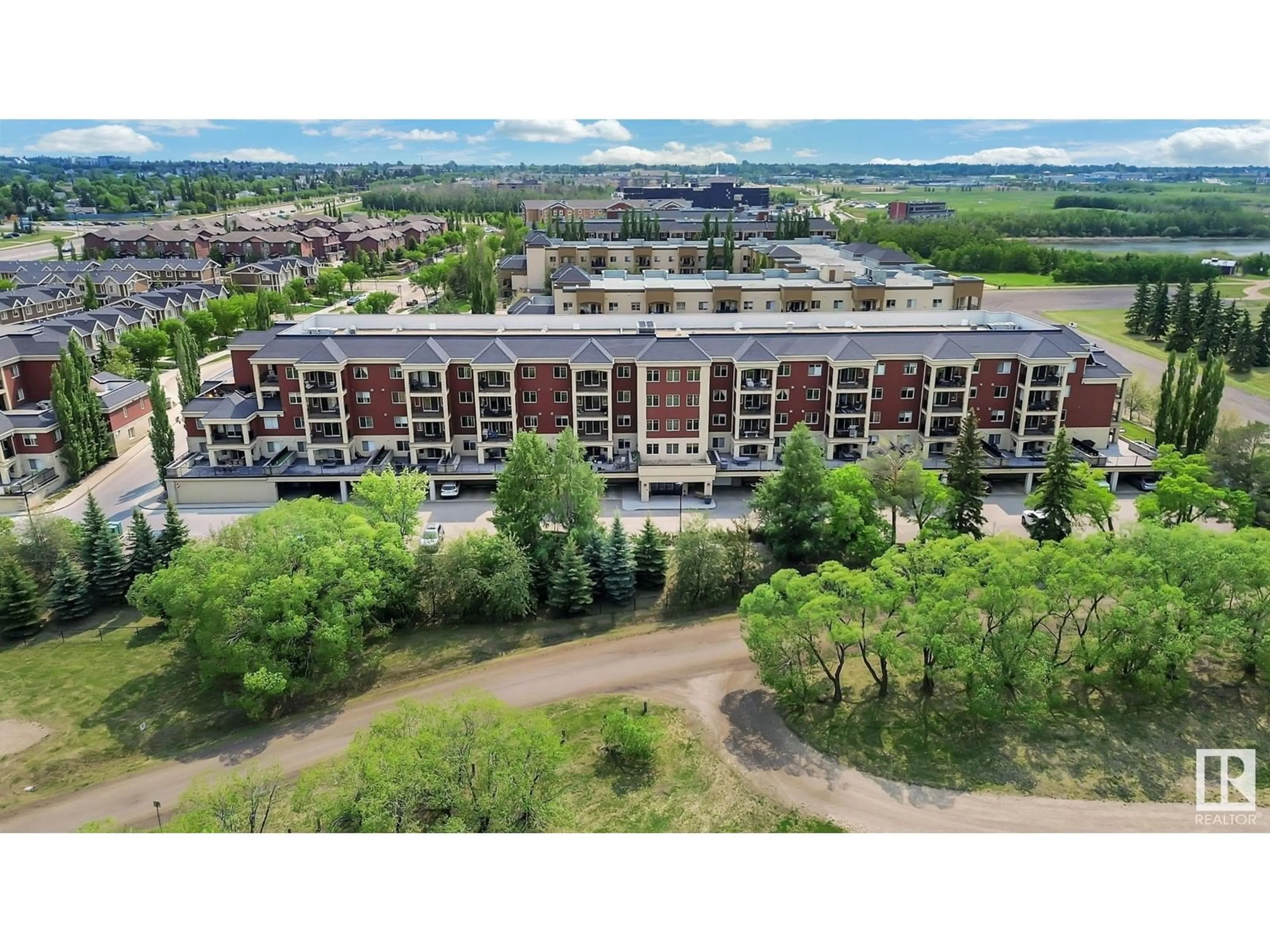 A pic from outside/outdoor area/front of a property/back of a property/a pic from drone, building for #301 - 500 PALISADES WY, Sherwood Park Alberta T8H0H7