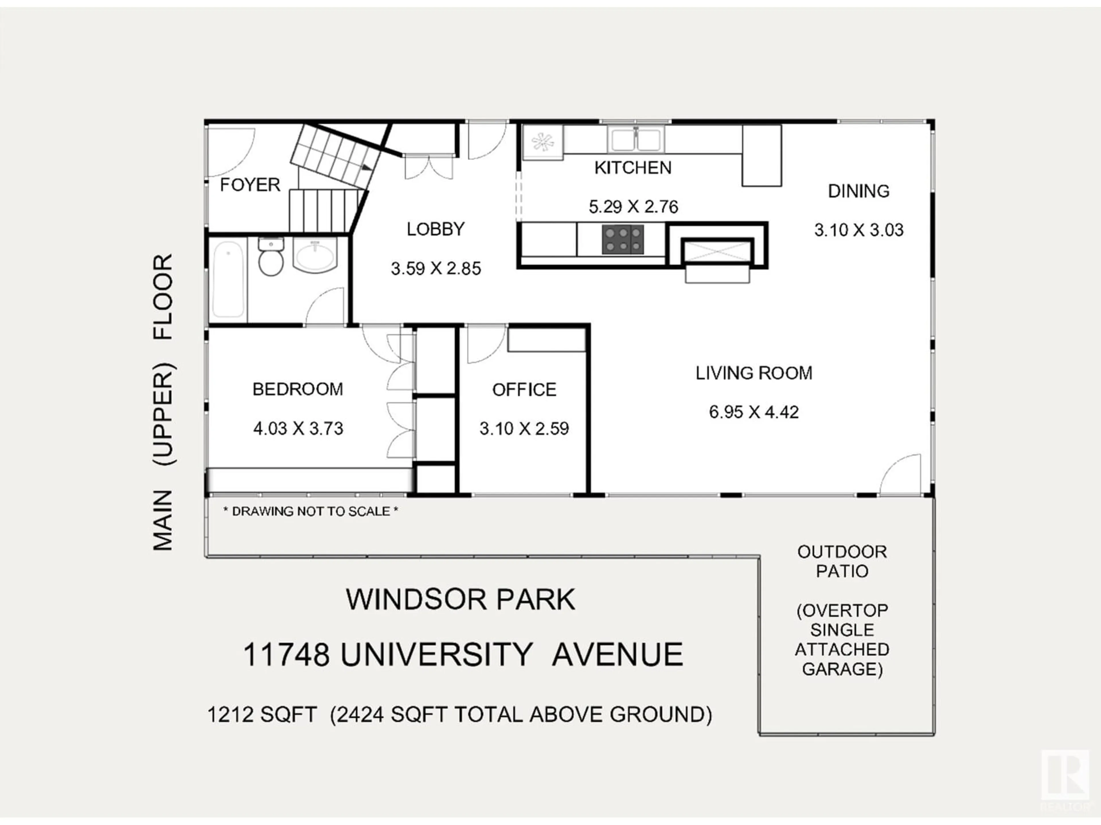 Floor plan for 11748 UNIVERSITY AV, Edmonton Alberta T6G1Z5