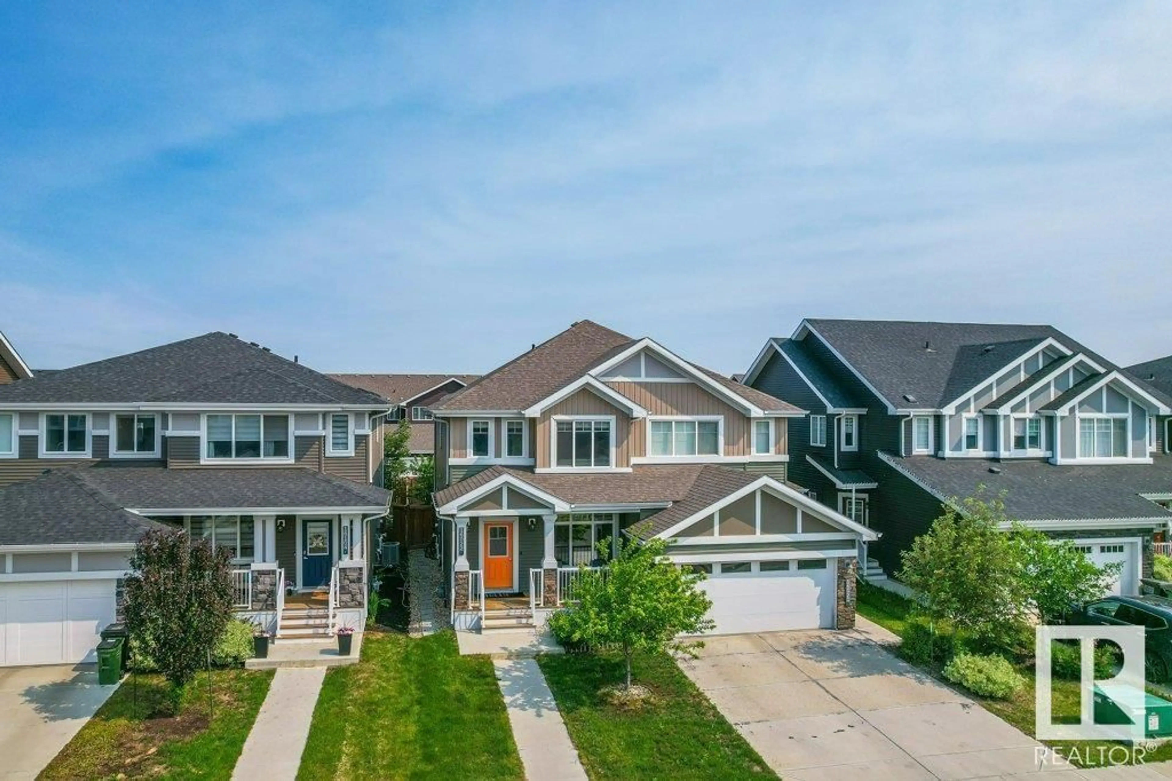 A pic from outside/outdoor area/front of a property/back of a property/a pic from drone, street for 16022 32 AV, Edmonton Alberta T6W4P3