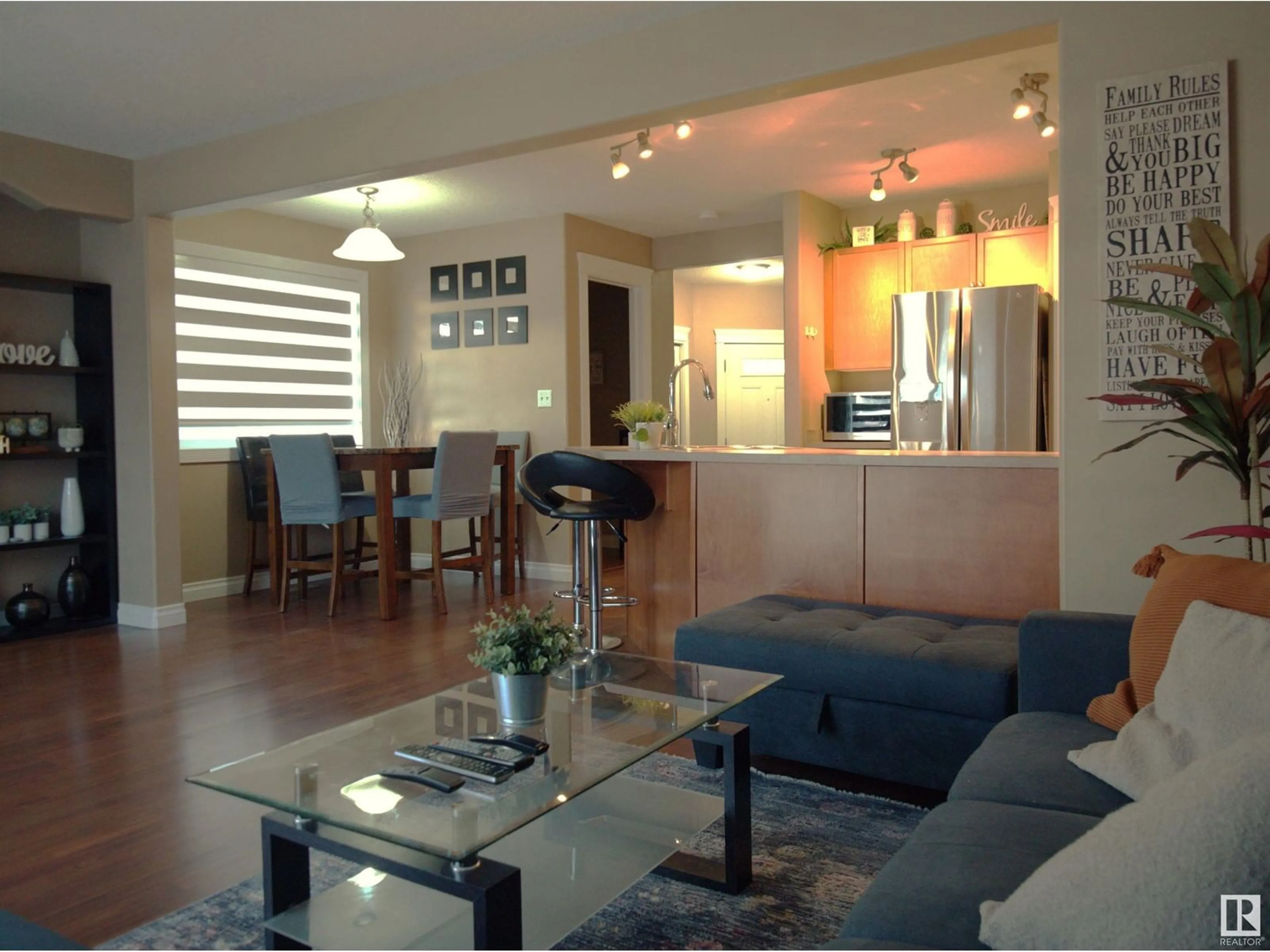Living room with furniture, unknown for 5962 164 AV, Edmonton Alberta T5Y0B2