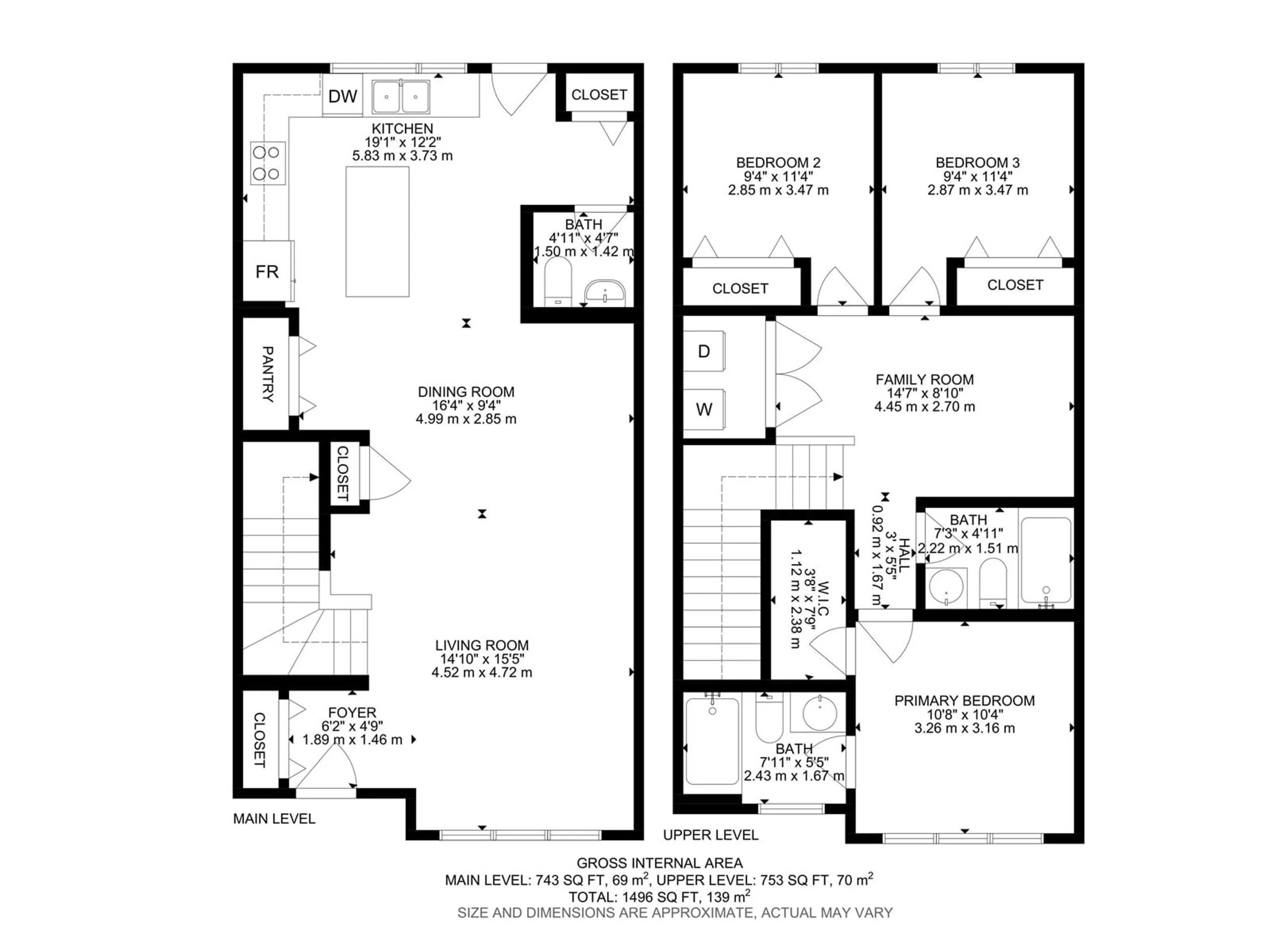 Floor plan for NW - 4680 175 AVE, Edmonton Alberta T5Y3Z8