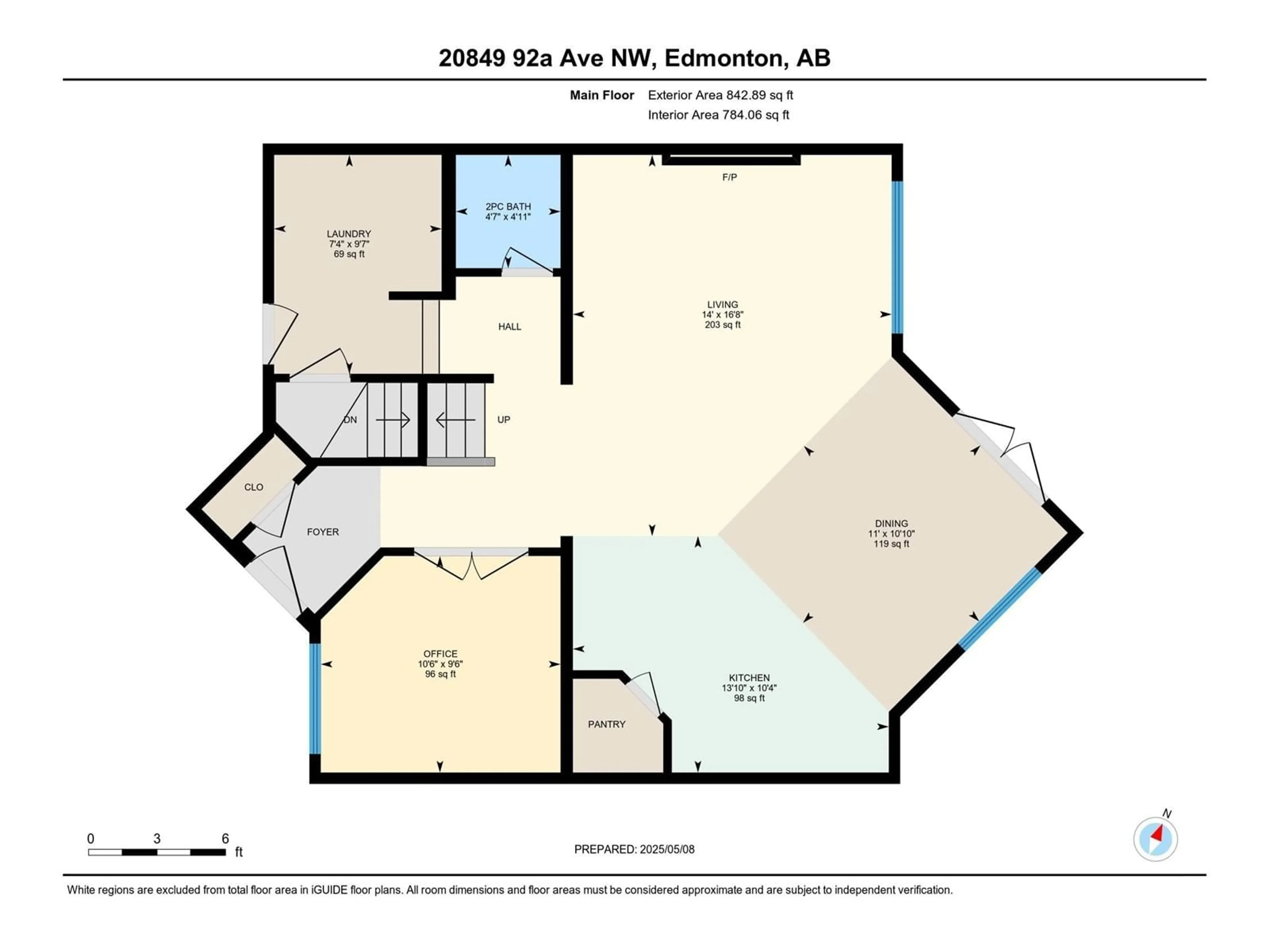 Floor plan for 20849 92A AV, Edmonton Alberta T5T3Z1
