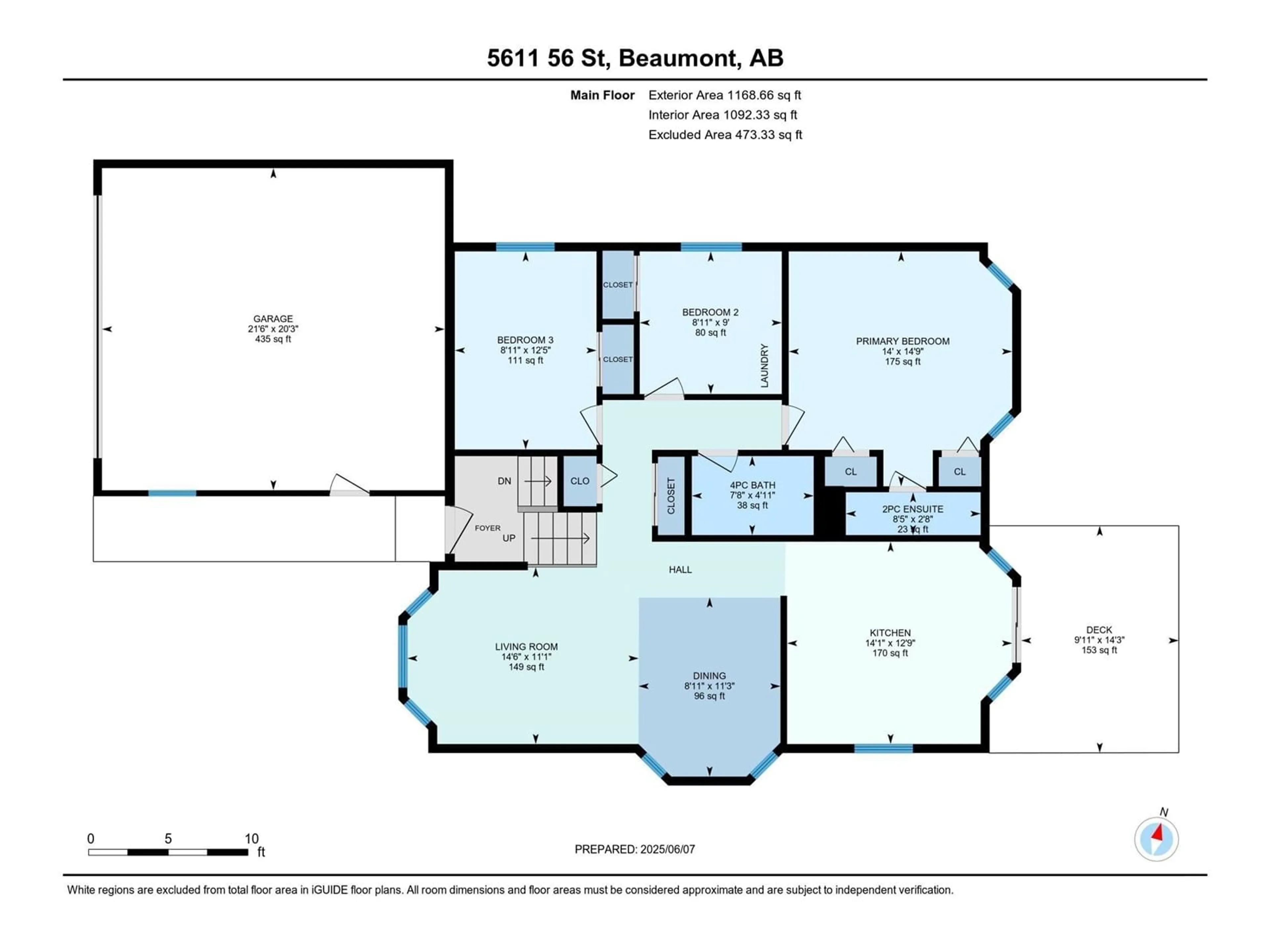 Floor plan for 5611 56 ST, Beaumont Alberta T4X1A6