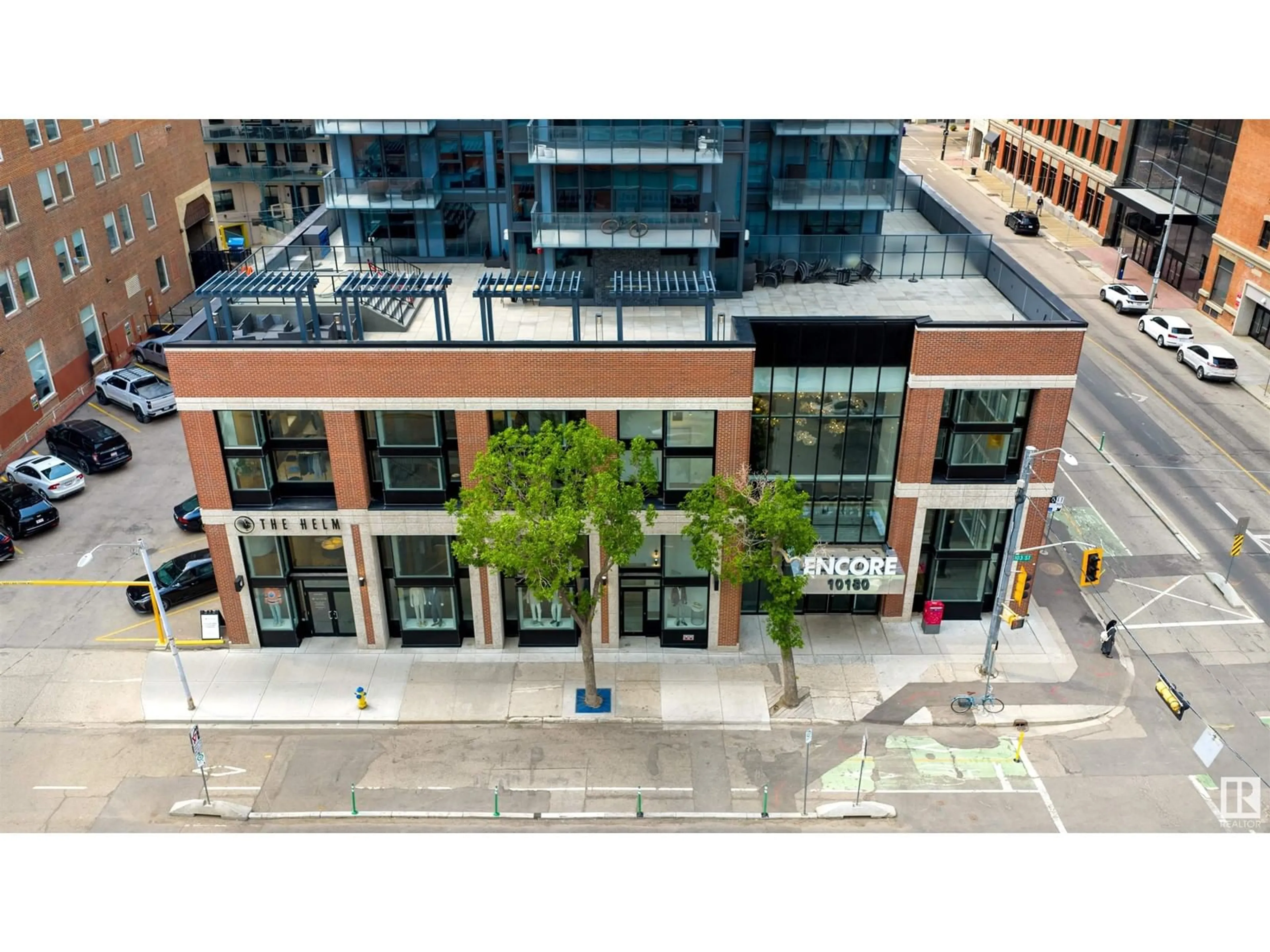 A pic from outside/outdoor area/front of a property/back of a property/a pic from drone, unknown for 3802 - 10180 103 ST NW, Edmonton Alberta T5J0L1