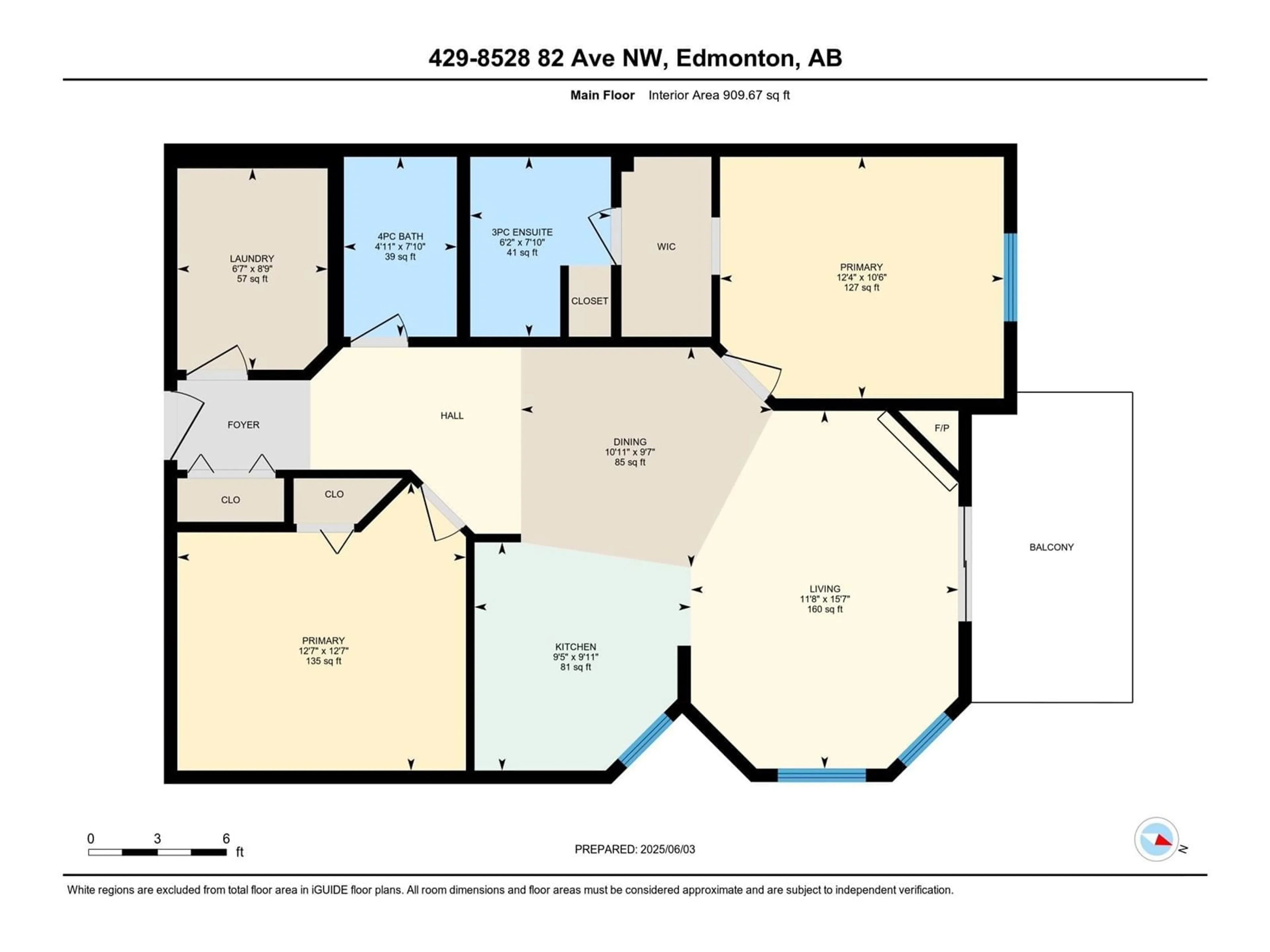 Floor plan for 429 8528 82 AV, Edmonton Alberta T6C0Y9