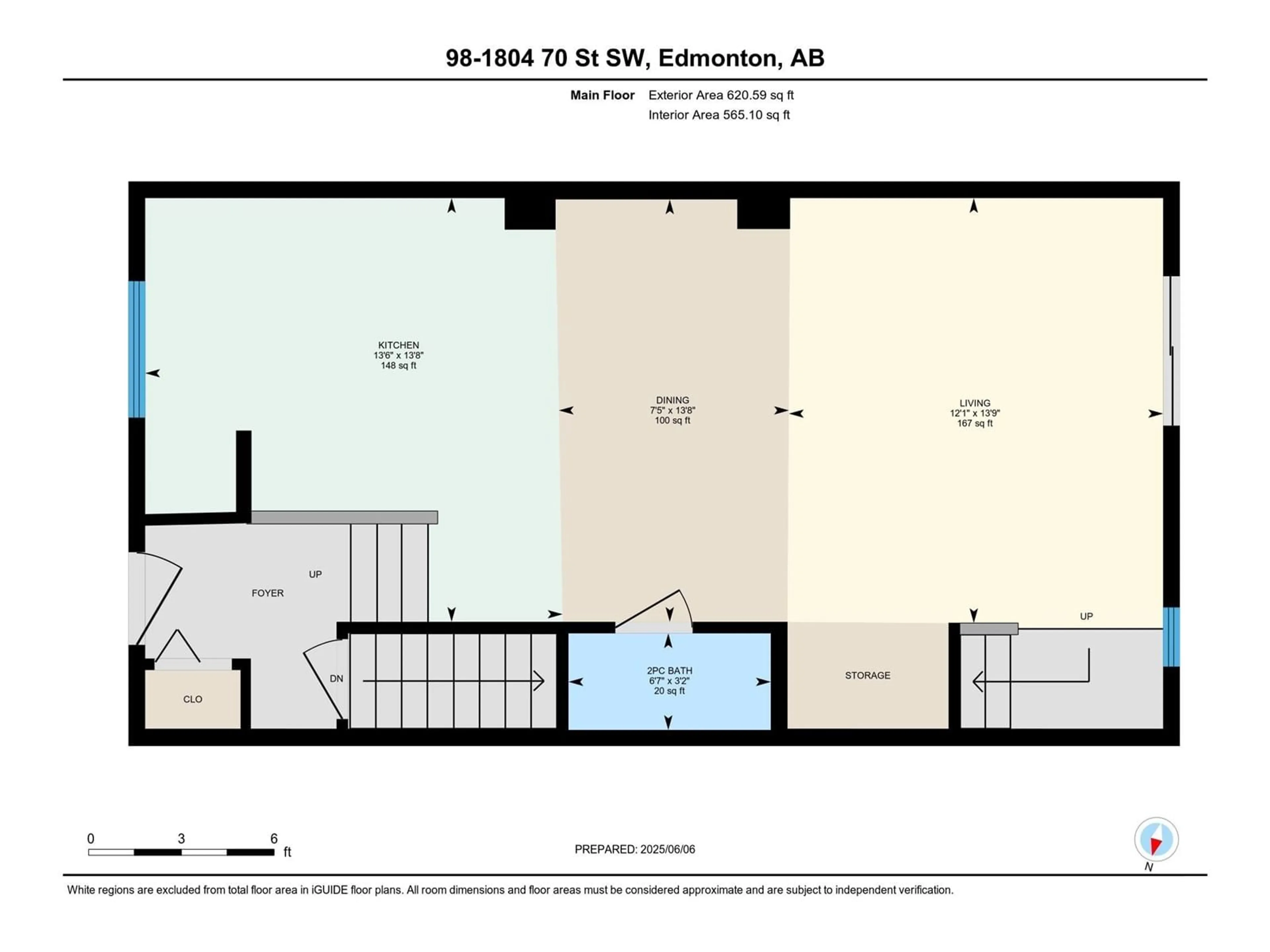 Floor plan for 98 - 1804 70 ST, Edmonton Alberta T6X0H4
