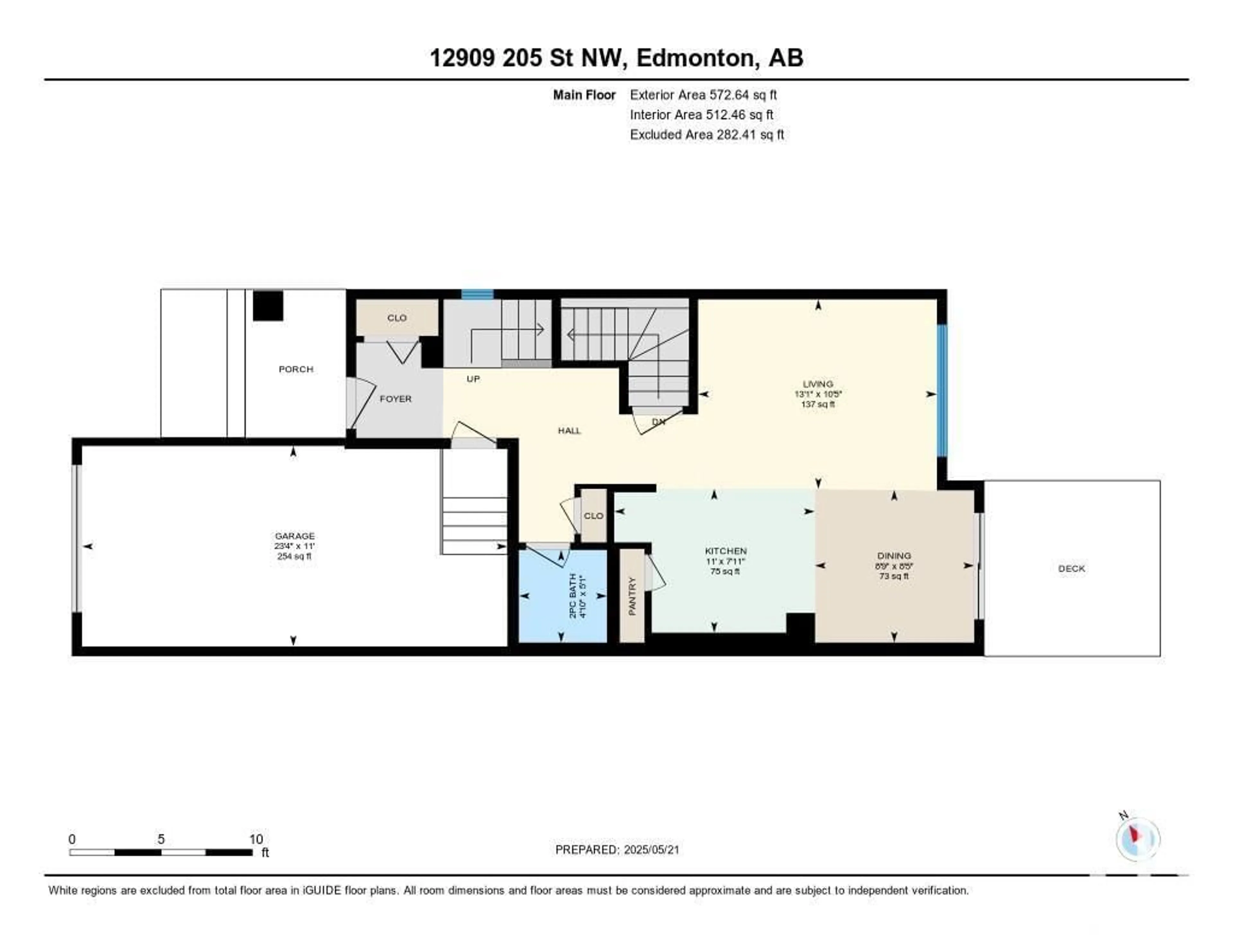 Floor plan for 12909 205 ST NW, Edmonton Alberta T5S0G4