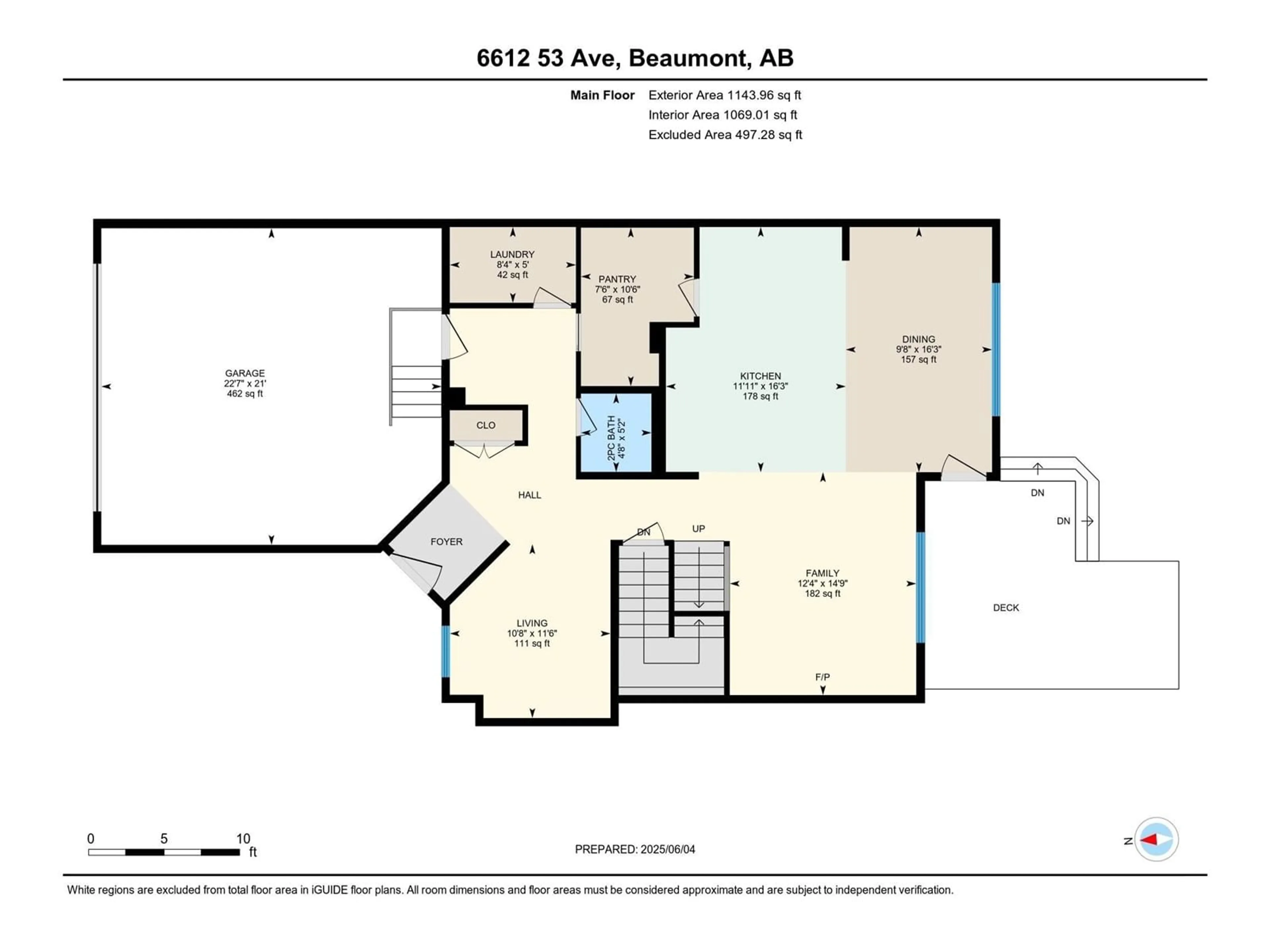 Floor plan for 6612 53 AV, Beaumont Alberta T4X2A3