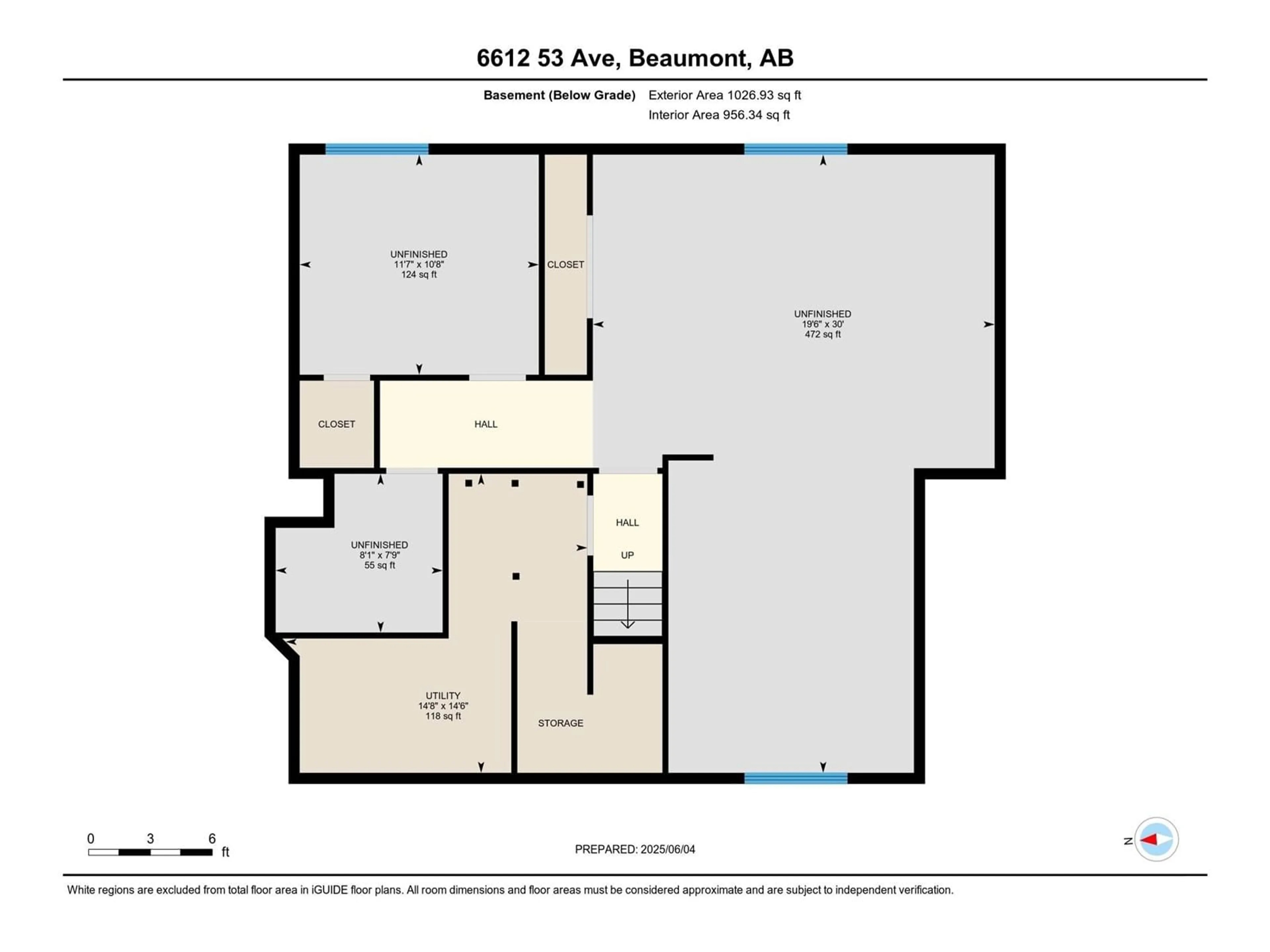 Floor plan for 6612 53 AV, Beaumont Alberta T4X2A3