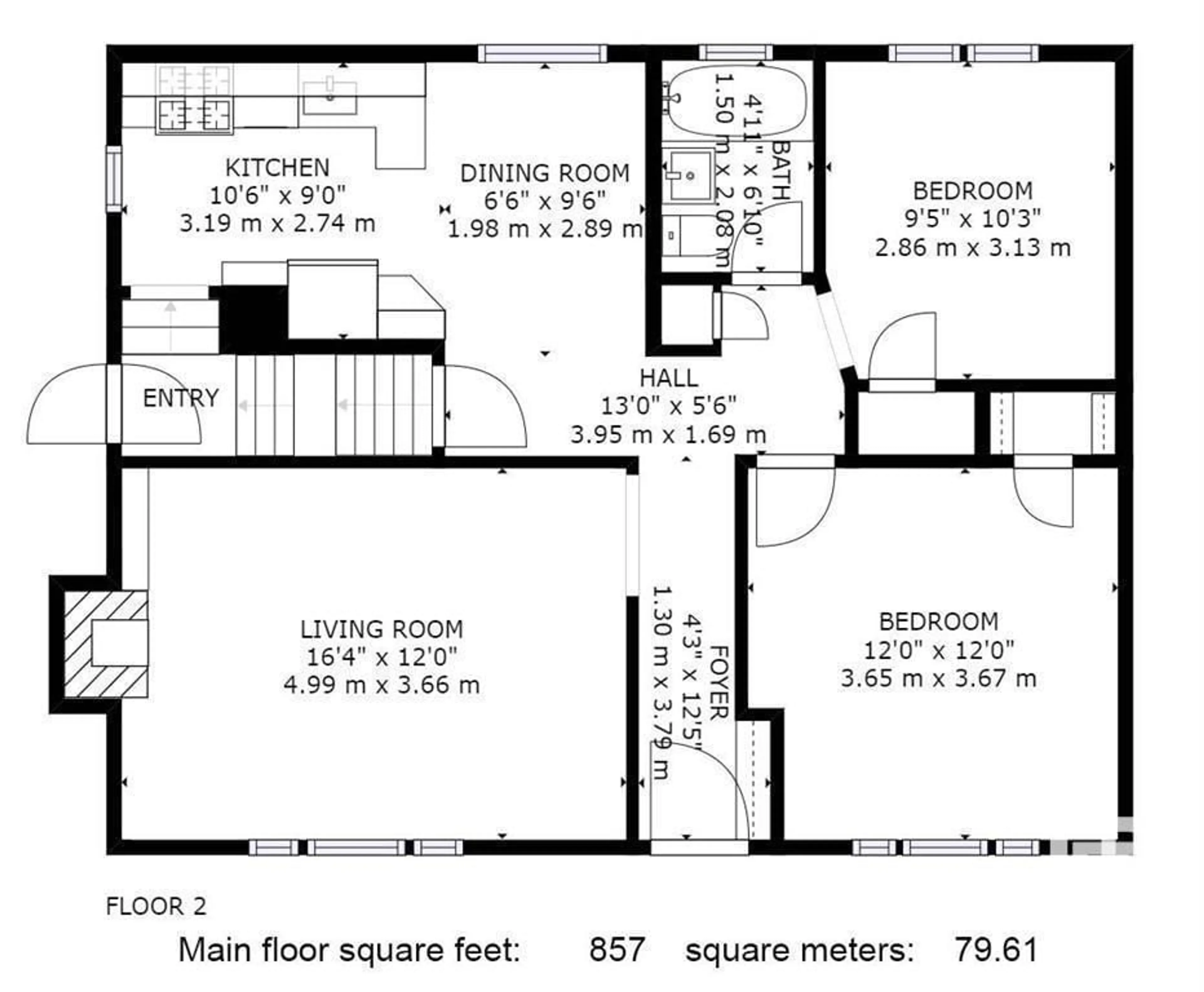 Floor plan for 14004 106A AV, Edmonton Alberta T5N1E1