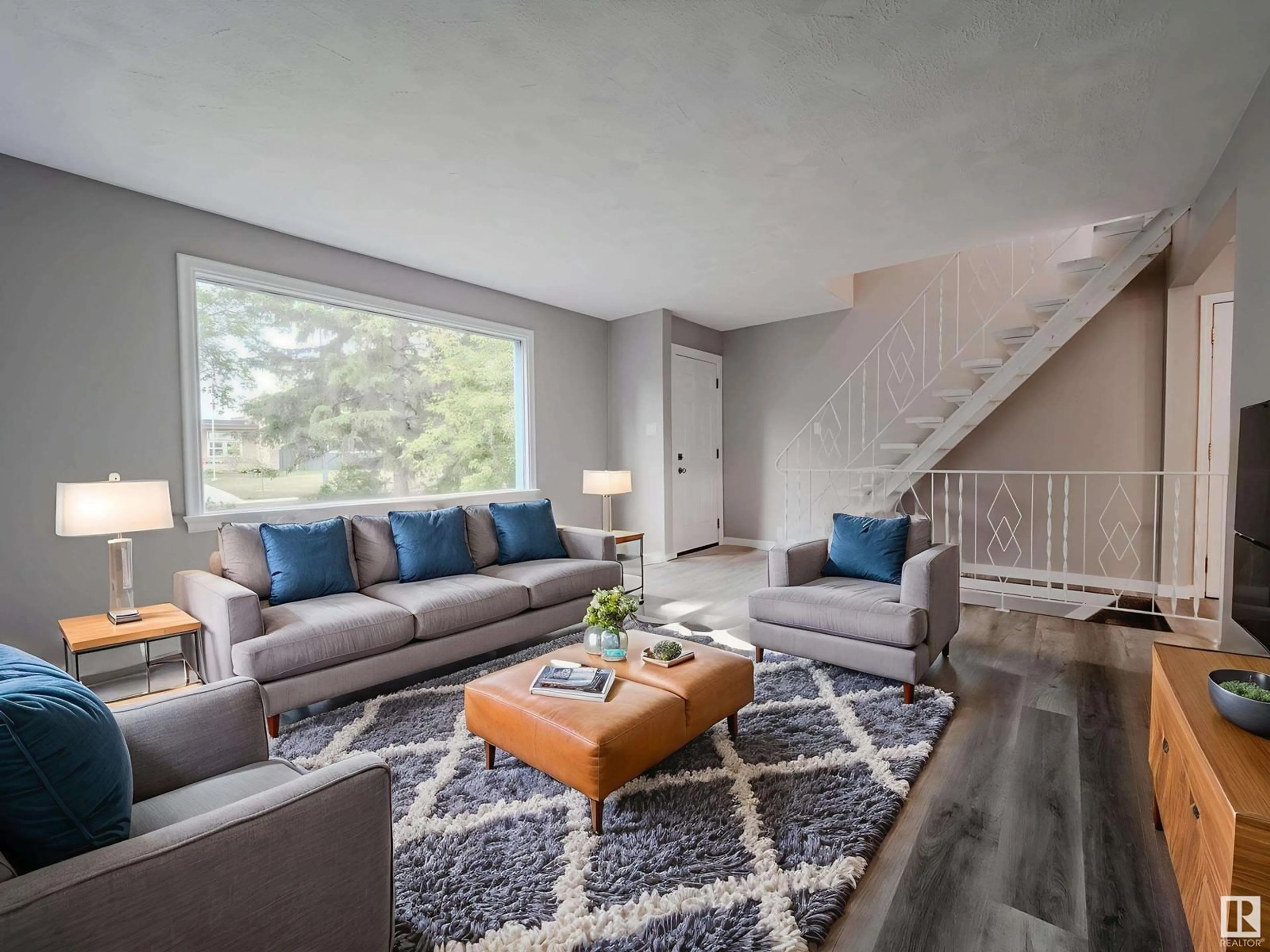 Living room with furniture, unknown for 7740 76 AV, Edmonton Alberta T6C0H4