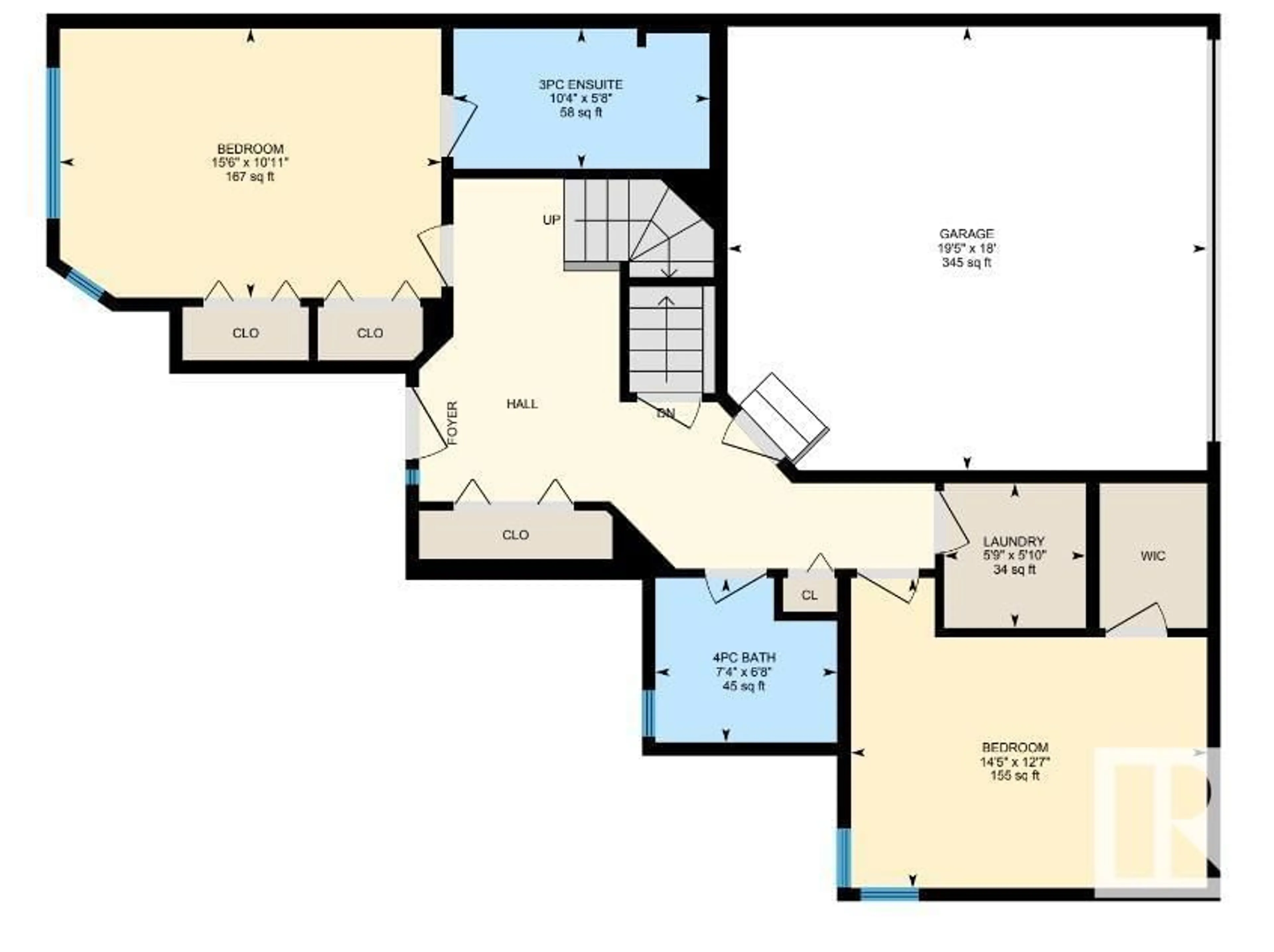 Floor plan for 10004 97 AV, Edmonton Alberta T5K0B1