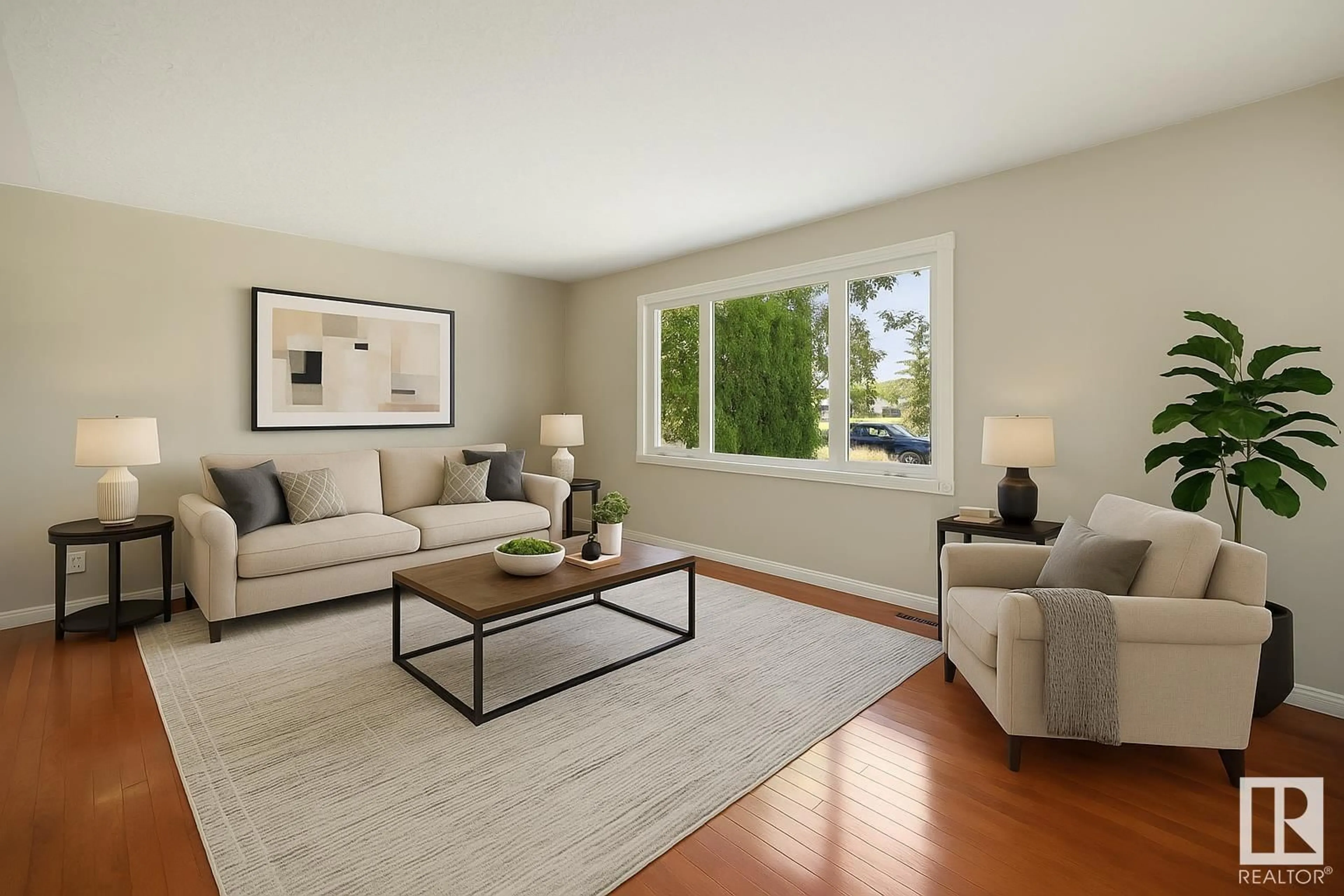 Living room with furniture, unknown for 8828 135 AV, Edmonton Alberta T5E1N3