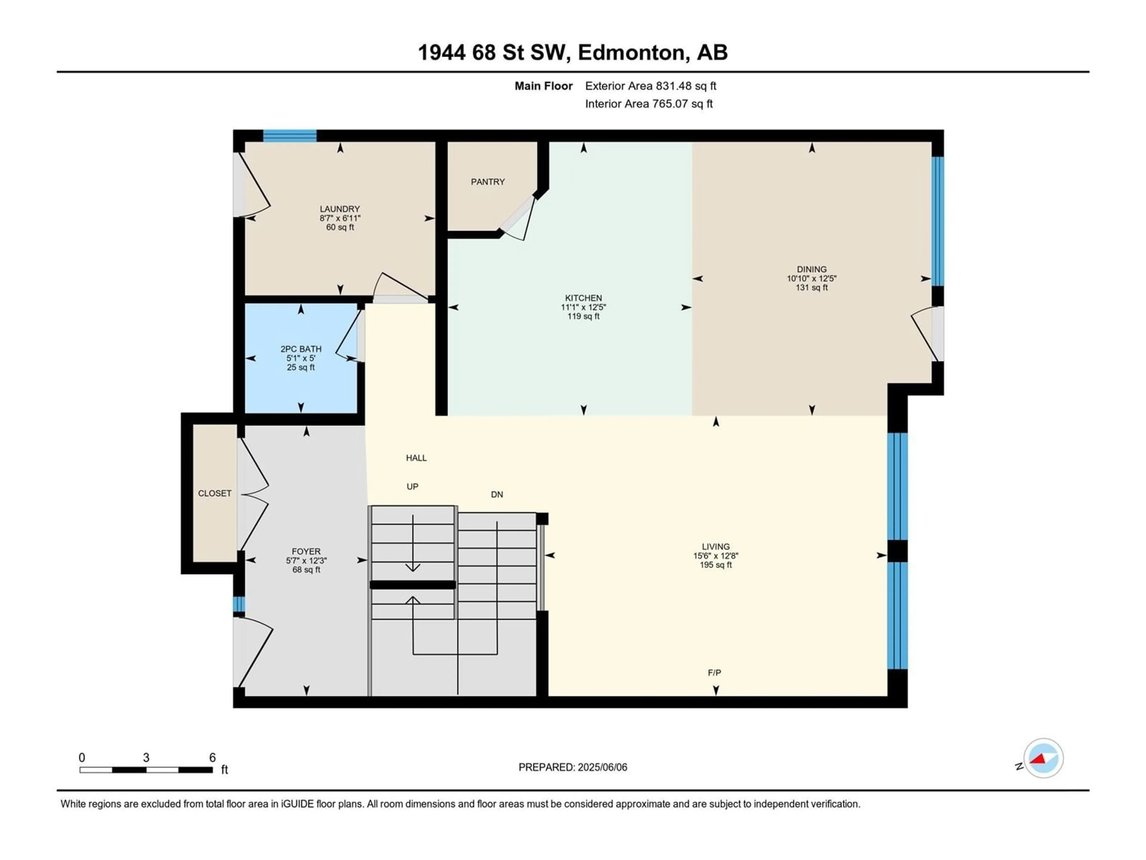 Floor plan for SW - 1944 68 ST, Edmonton Alberta T6X0M2