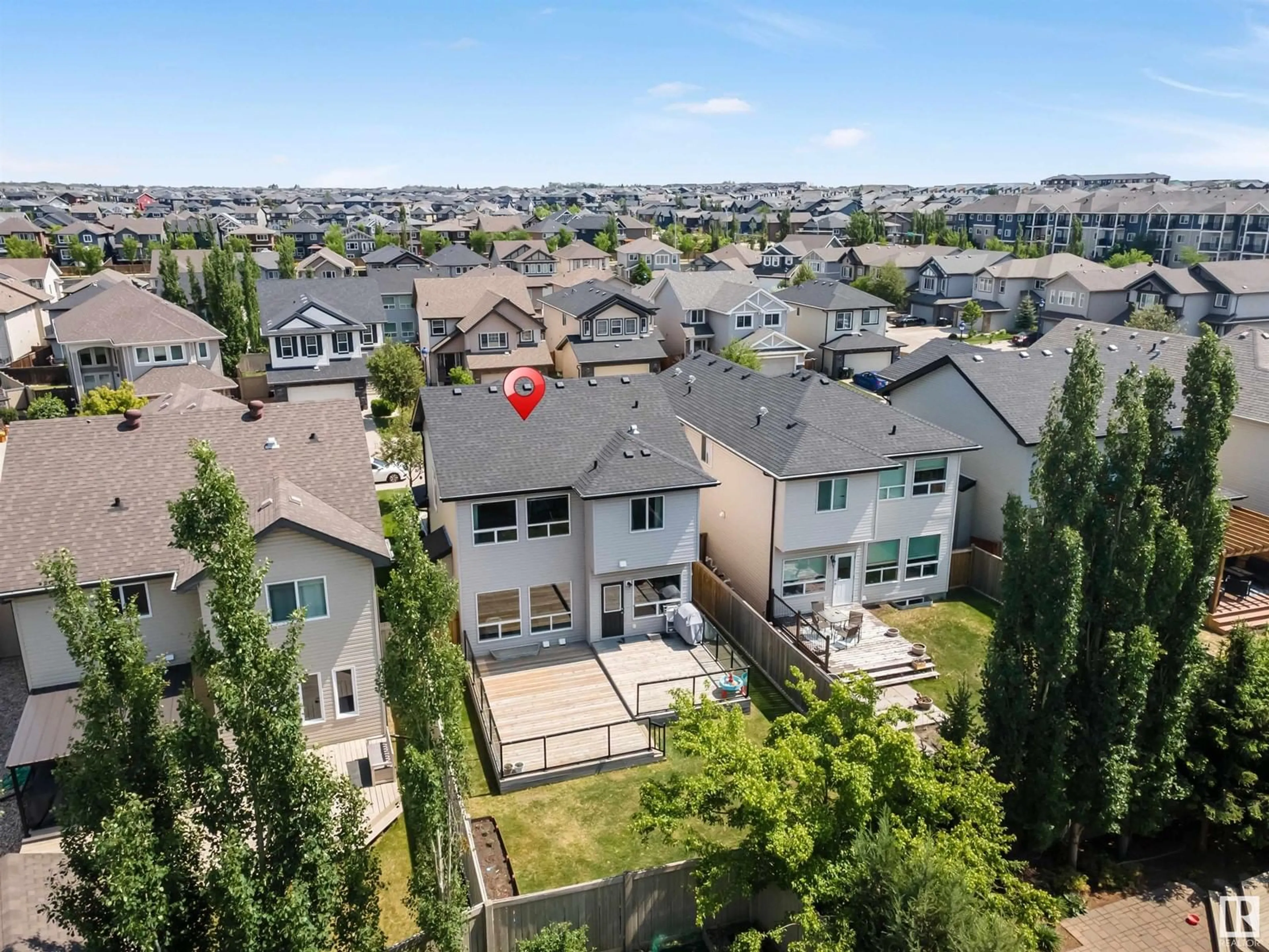 A pic from outside/outdoor area/front of a property/back of a property/a pic from drone, city buildings view from balcony for SW - 1944 68 ST, Edmonton Alberta T6X0M2