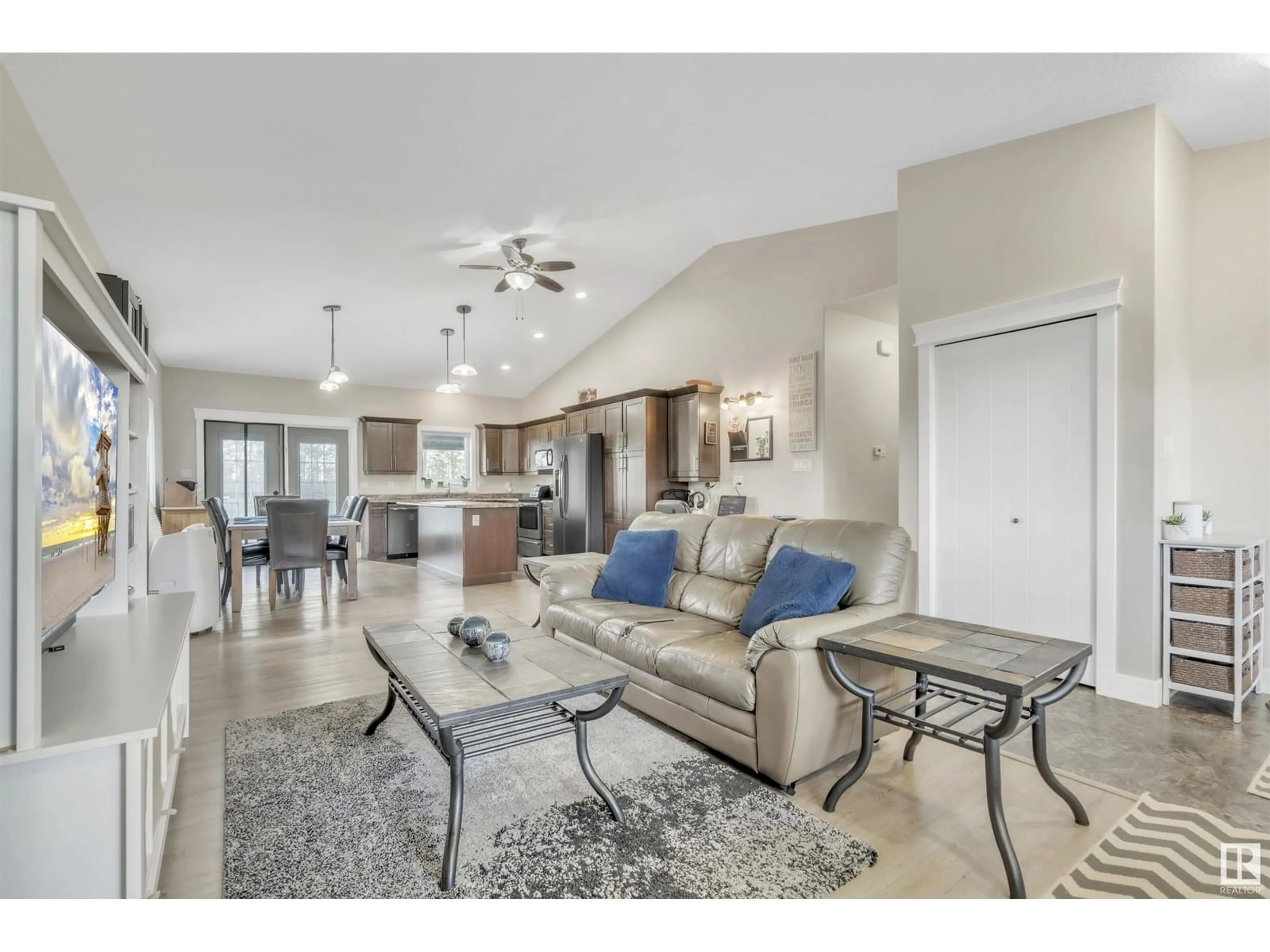 Living room with furniture, ceramic/tile floor for 5804 MEADOW WY, Cold Lake Alberta T9M0E7