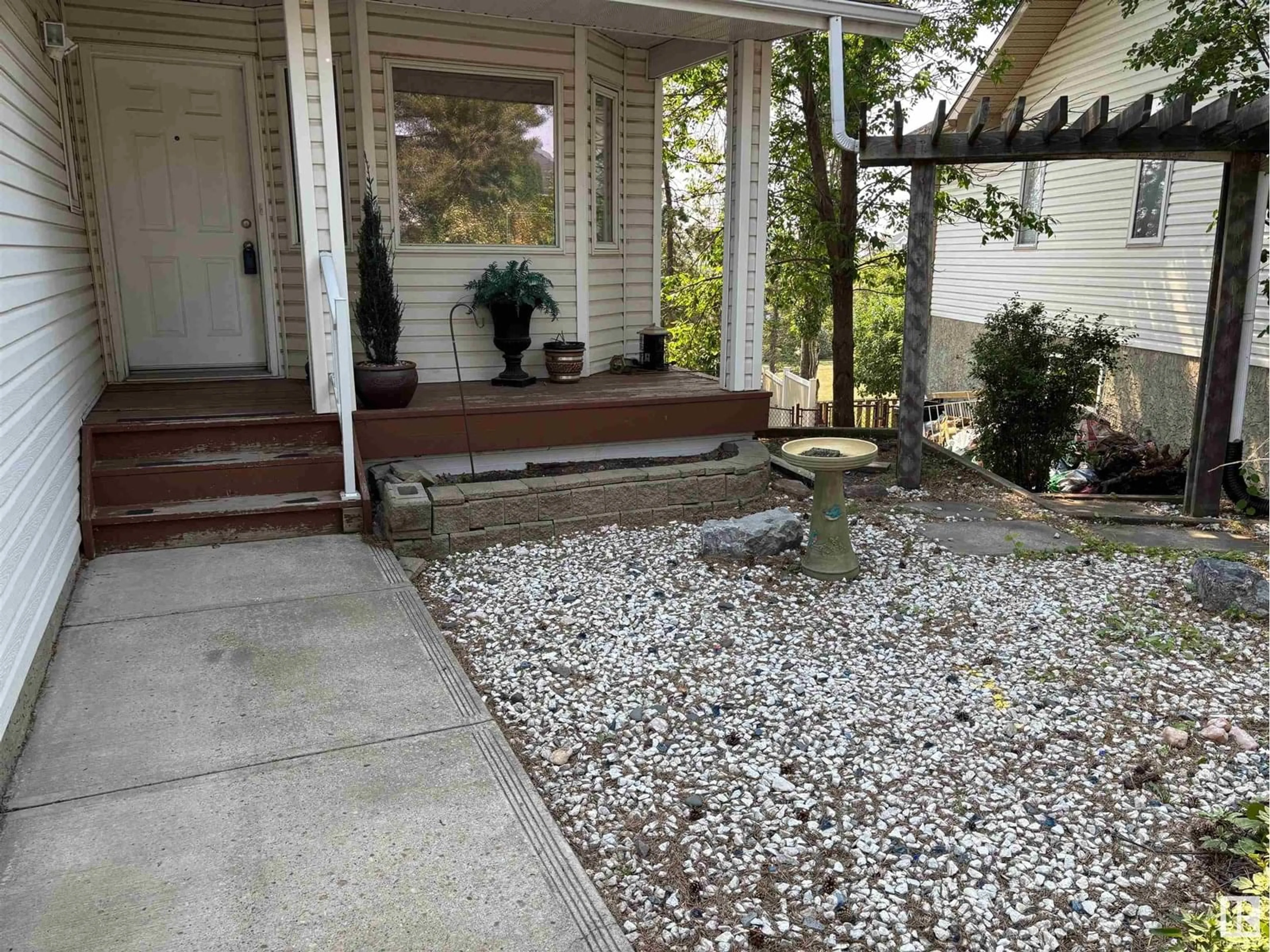 Patio, street for NW - 5809 158 AV, Edmonton Alberta T5Y2R4