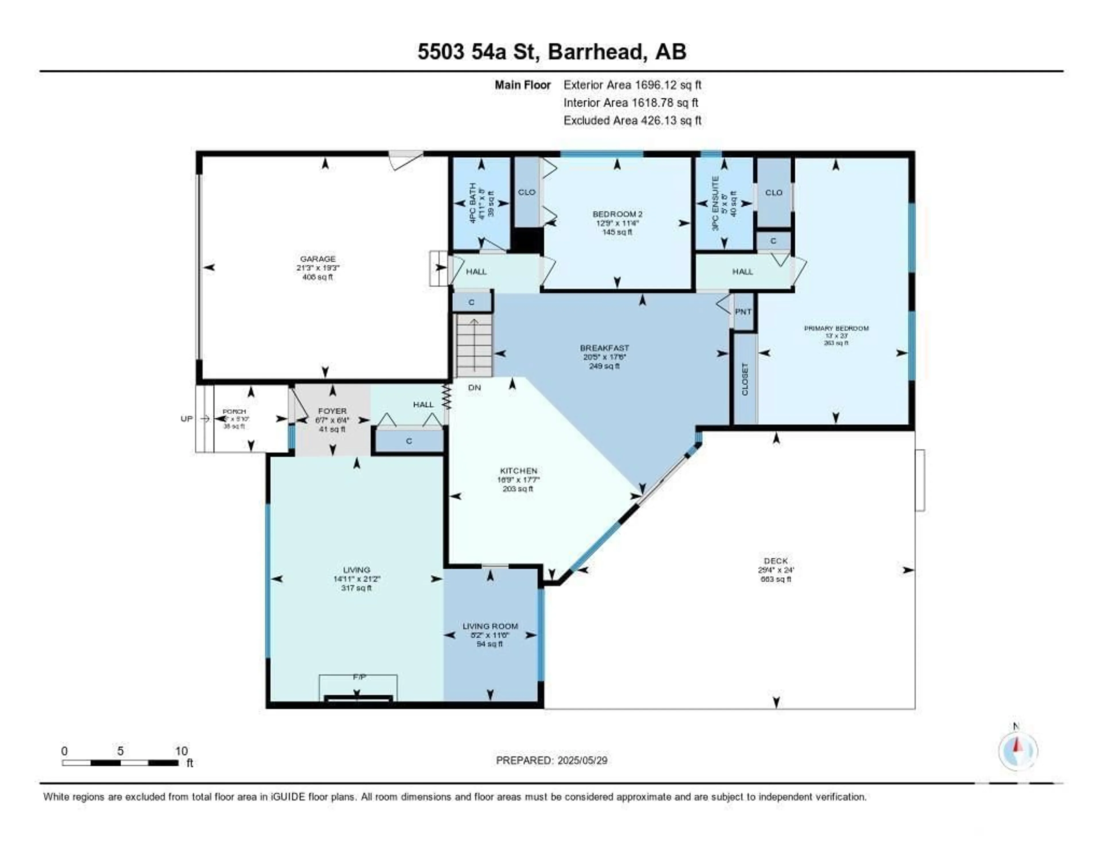 Floor plan for 5503 54A ST, Barrhead Alberta T7N1E3