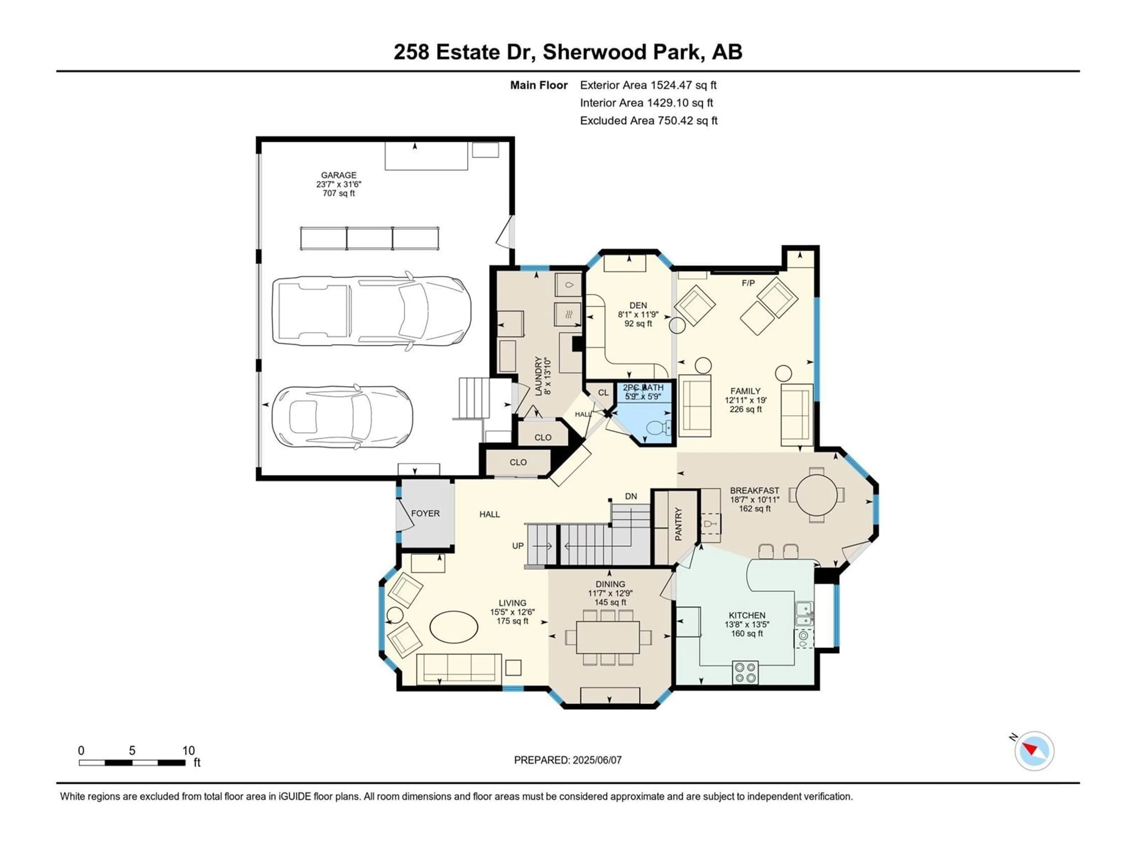 Floor plan for 258 ESTATE DR, Sherwood Park Alberta T8B1L6