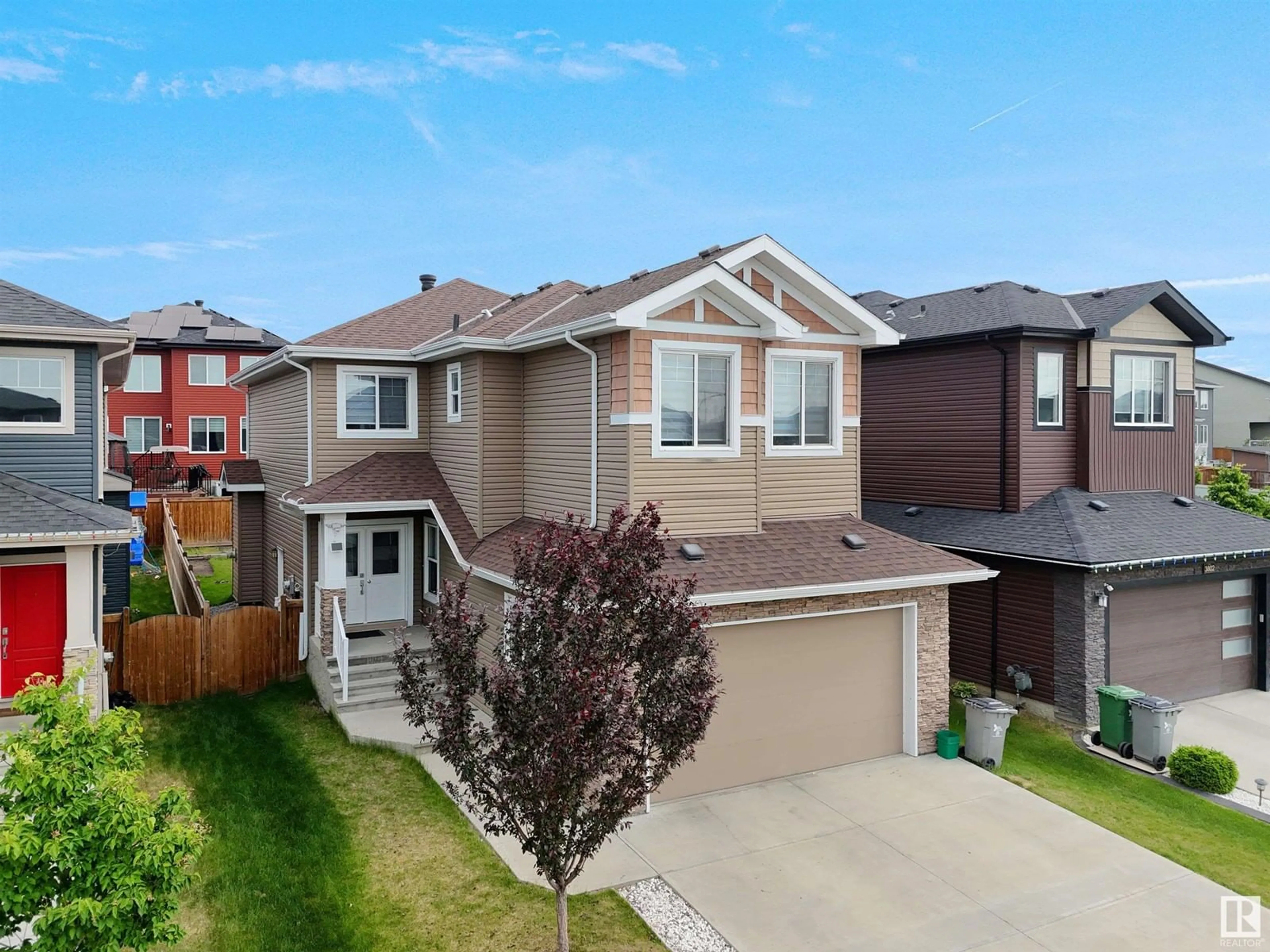 A pic from outside/outdoor area/front of a property/back of a property/a pic from drone, street for 3804 48 AV, Beaumont Alberta T4Z1Y8