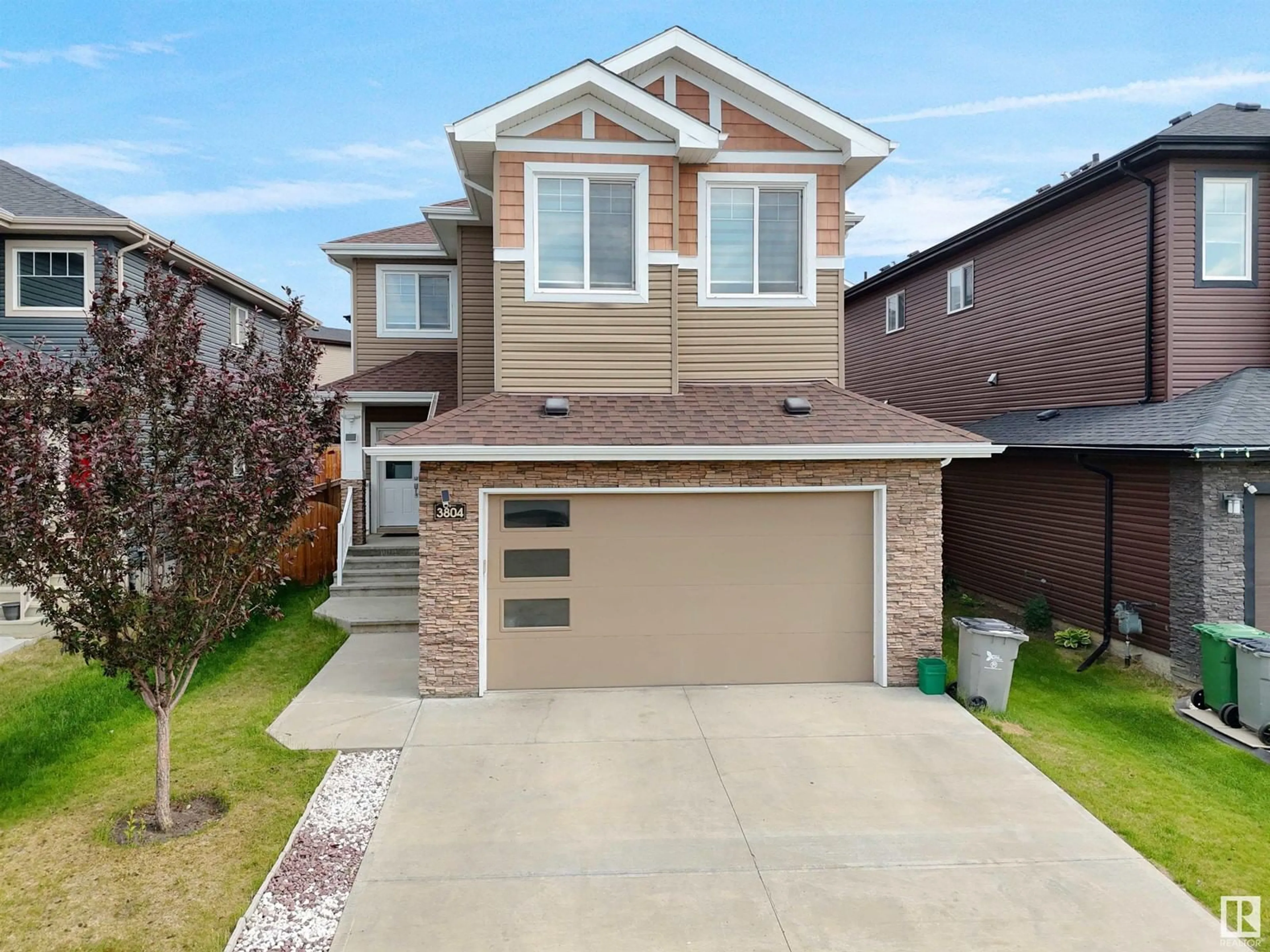 Home with brick exterior material, street for 3804 48 AV, Beaumont Alberta T4Z1Y8