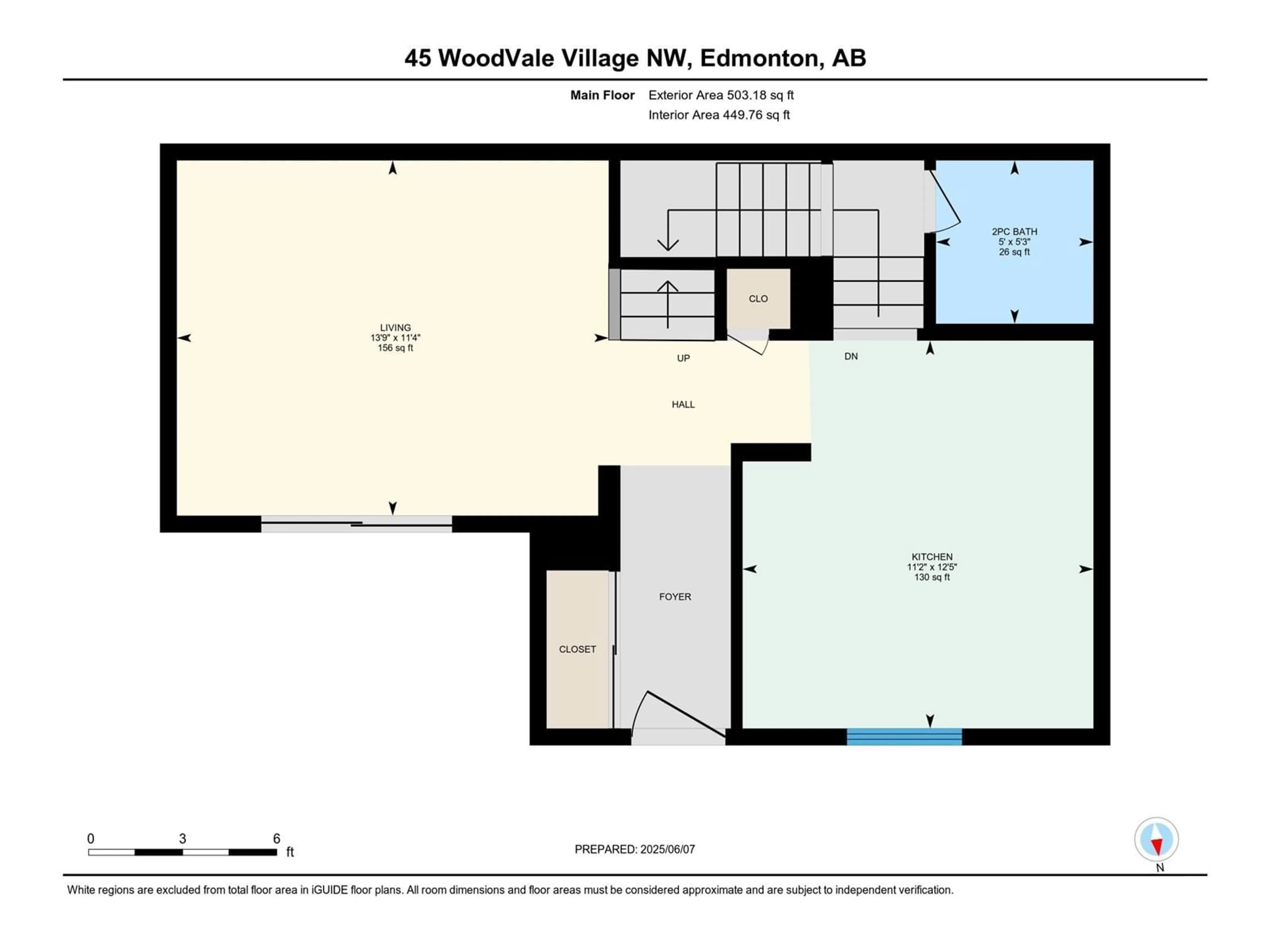 Floor plan for 45 WOODVALE VG, Edmonton Alberta T6L1W4