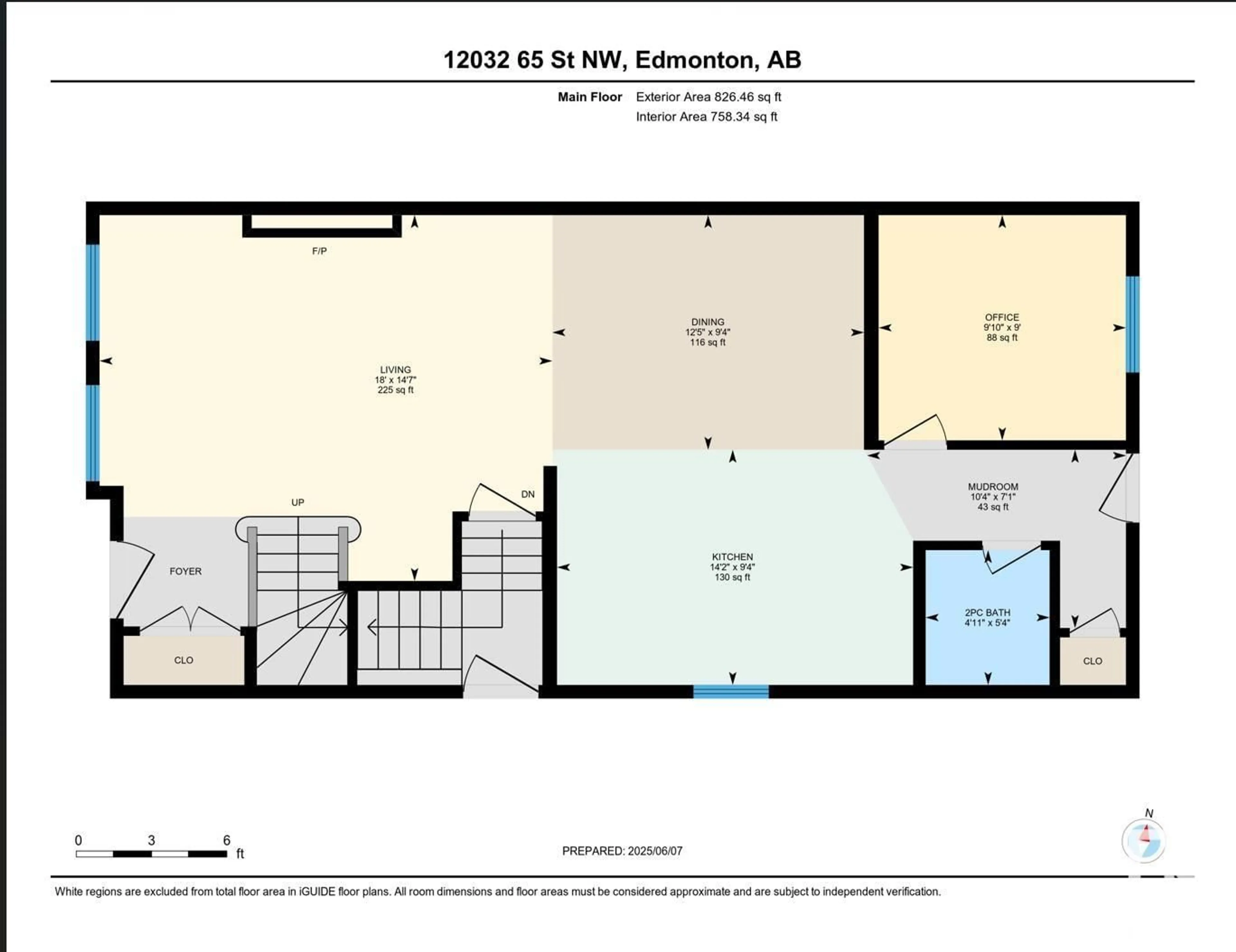 Floor plan for NW - 12045 65 ST, Edmonton Alberta T5W4L6