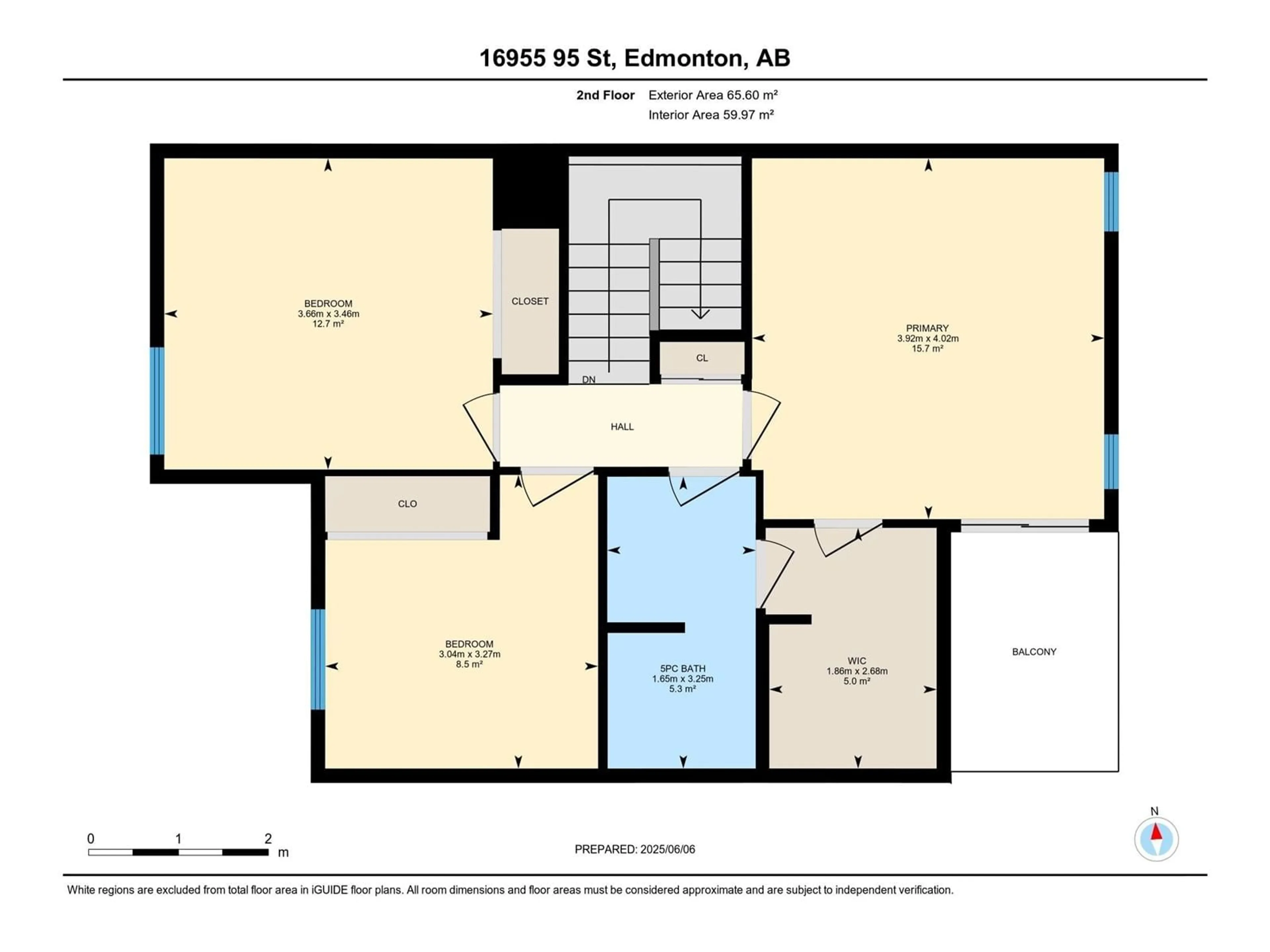 Floor plan for 16955 95 ST, Edmonton Alberta T5Z1Z4