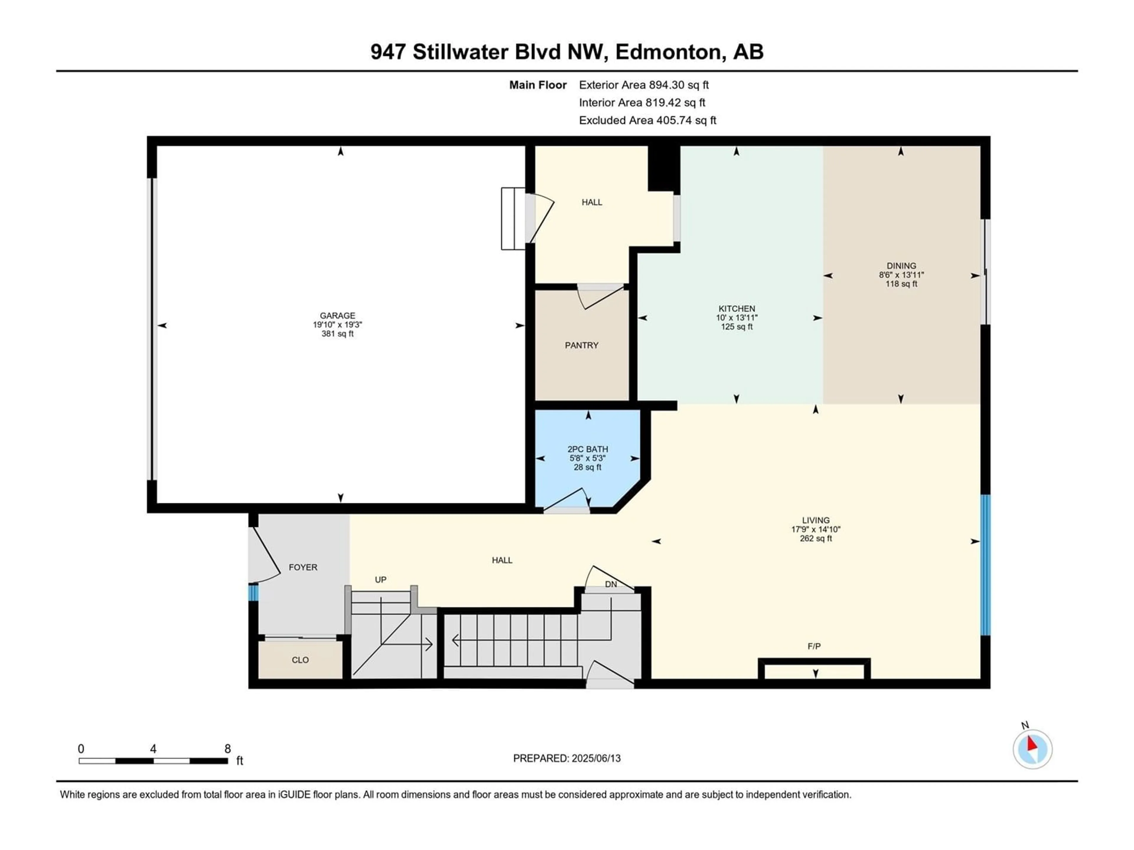 Floor plan for 947 STILLWATER BV, Edmonton Alberta T6M1M7