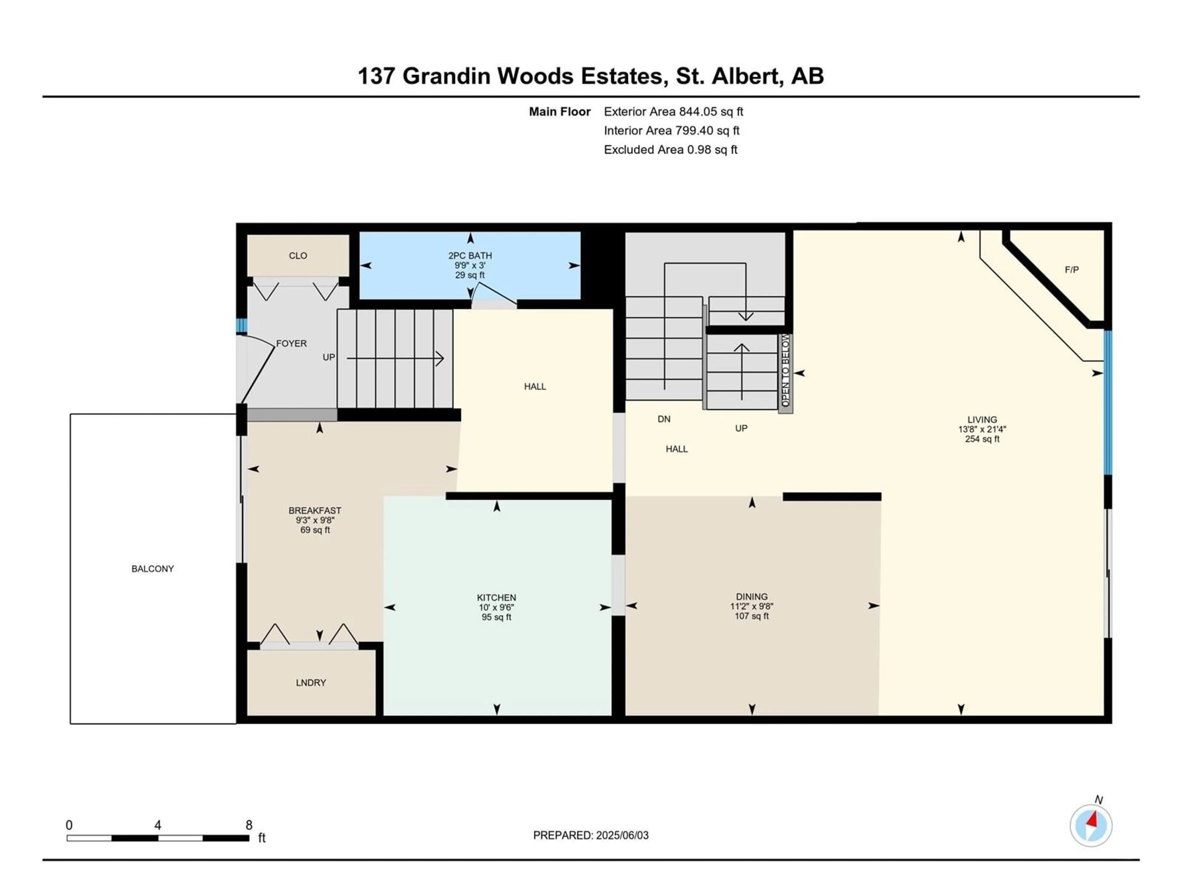 Floor plan for 137 GRANDIN WO, St. Albert Alberta T8N2Y4