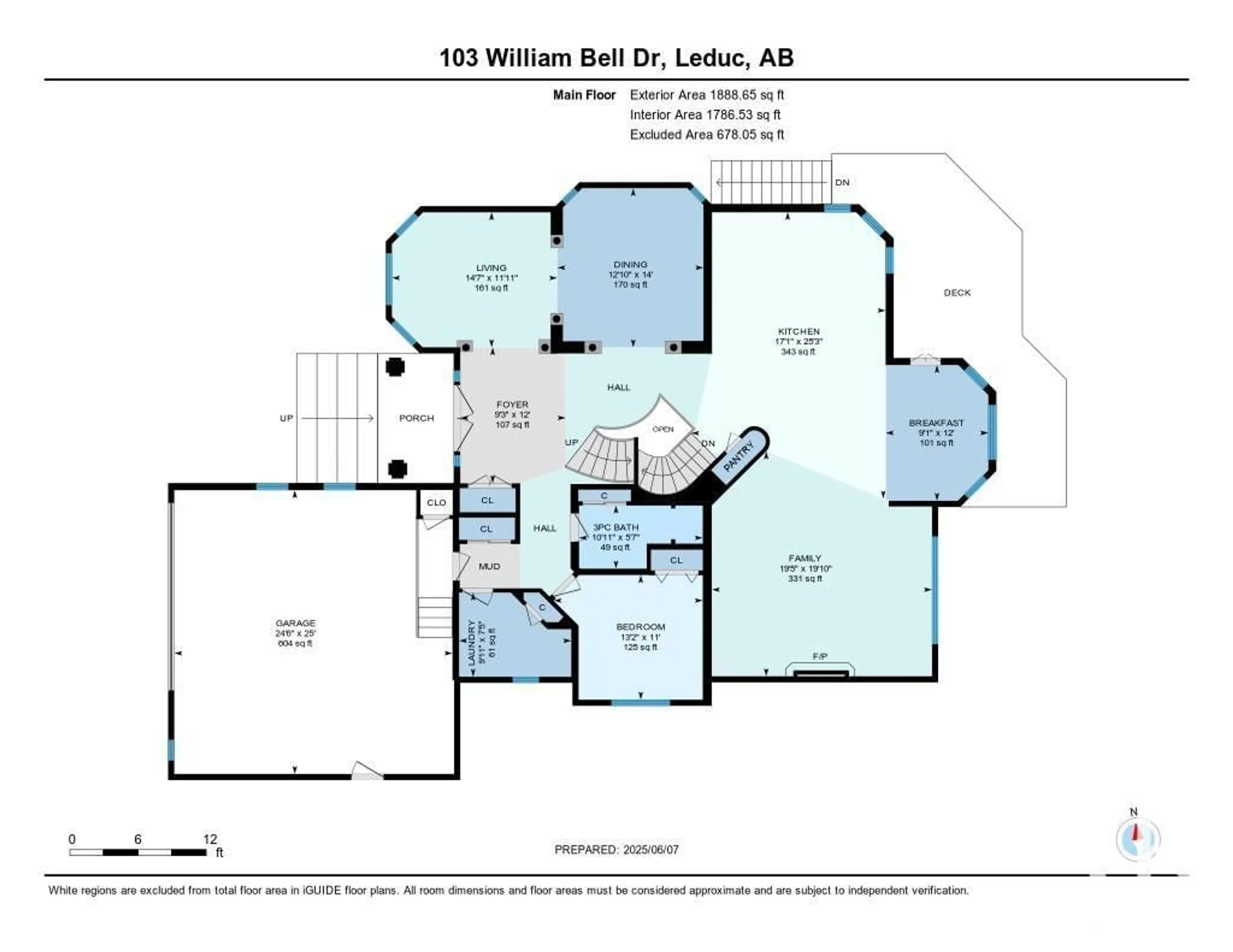 Floor plan for 103 WILLIAM BELL DR, Leduc Alberta T9E6P8