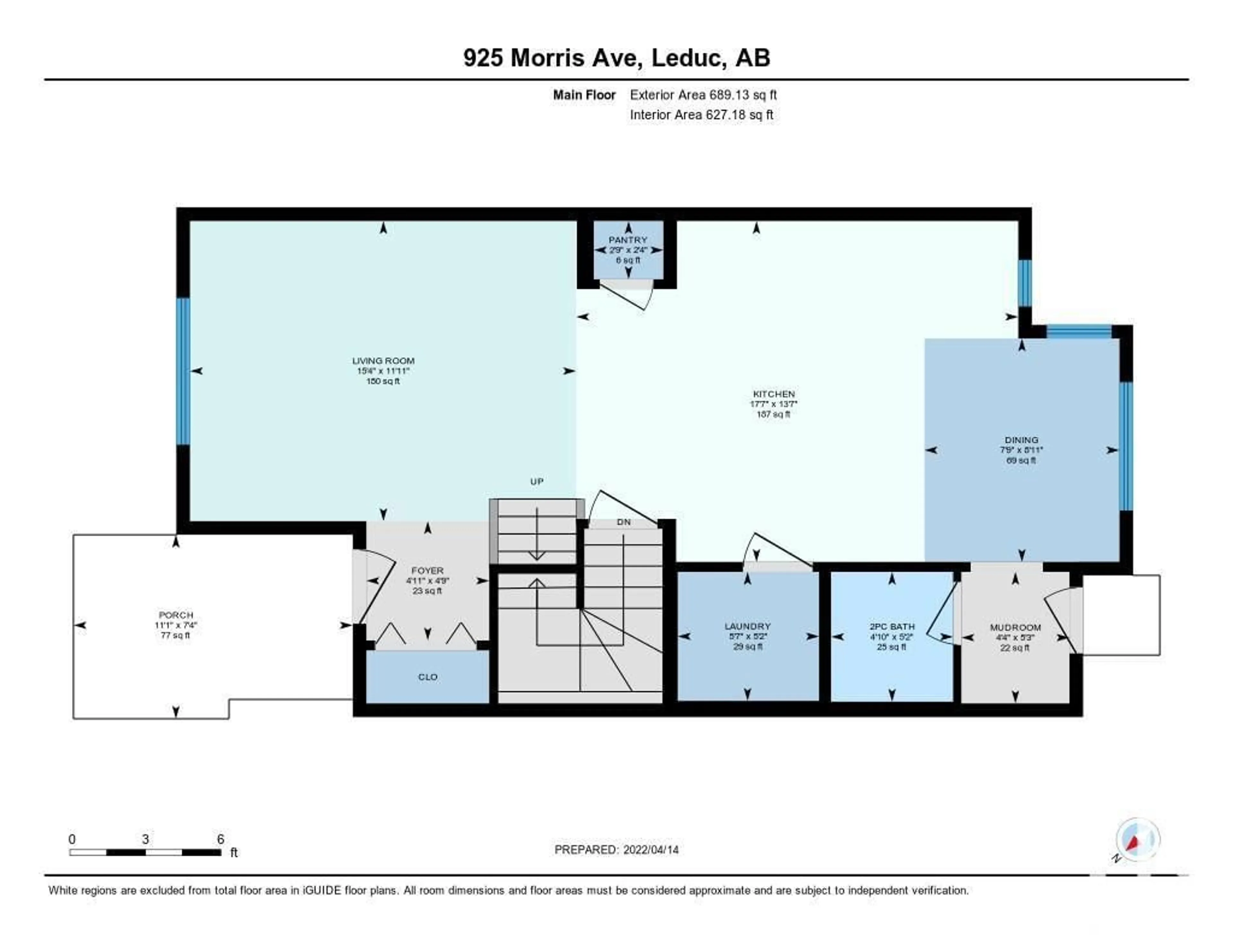 Floor plan for 925 MORRIS WY, Leduc Alberta T9E1G1