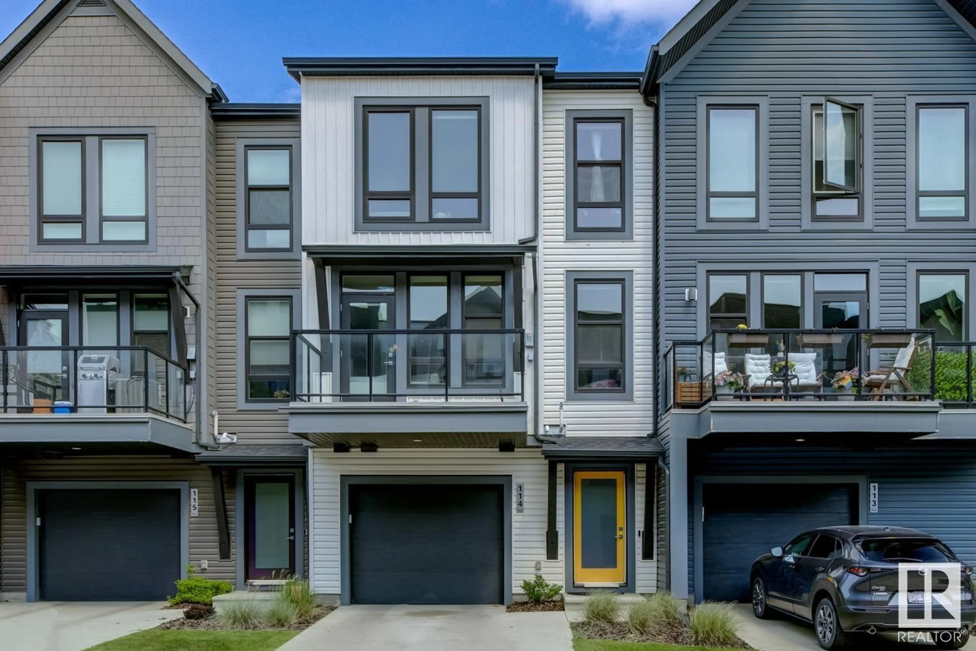 Home with vinyl exterior material, street for #114 - 1304 RUTHERFORD RD, Edmonton Alberta T6W0B4
