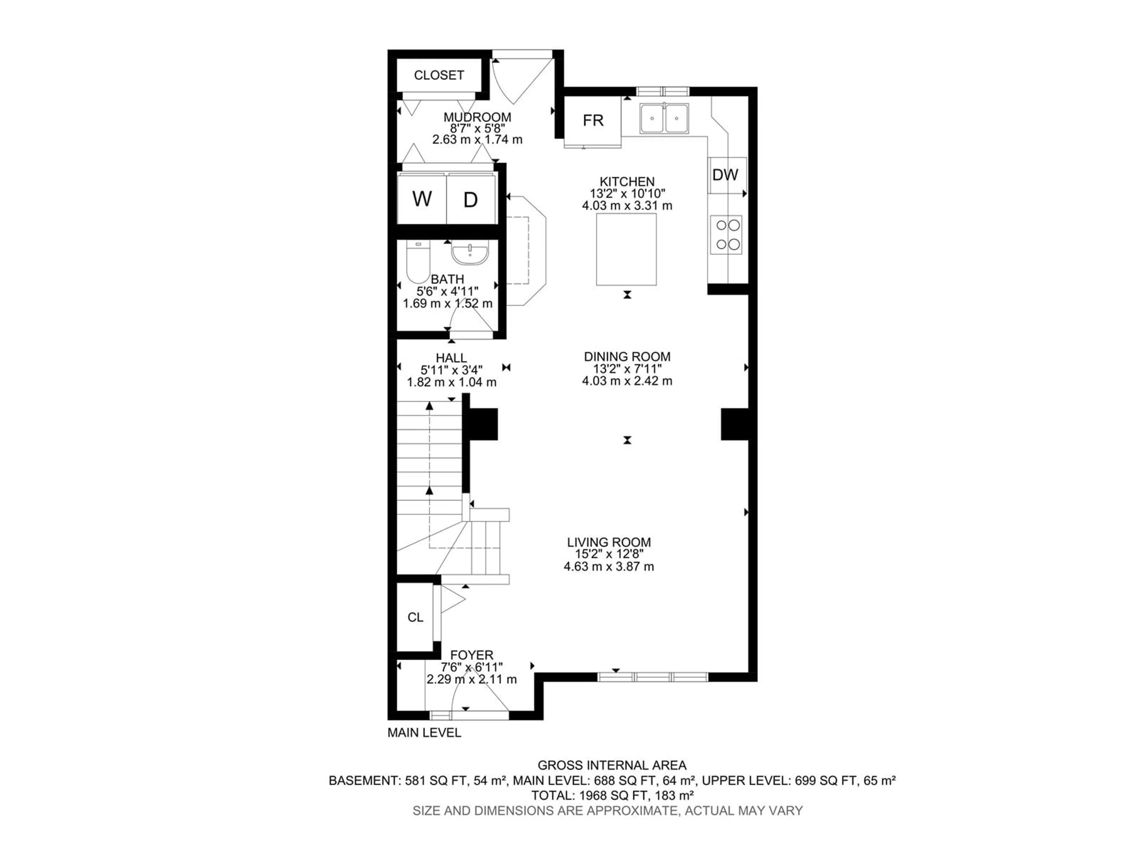 Floor plan for 520 CONROY CR, Edmonton Alberta T6W3Y2