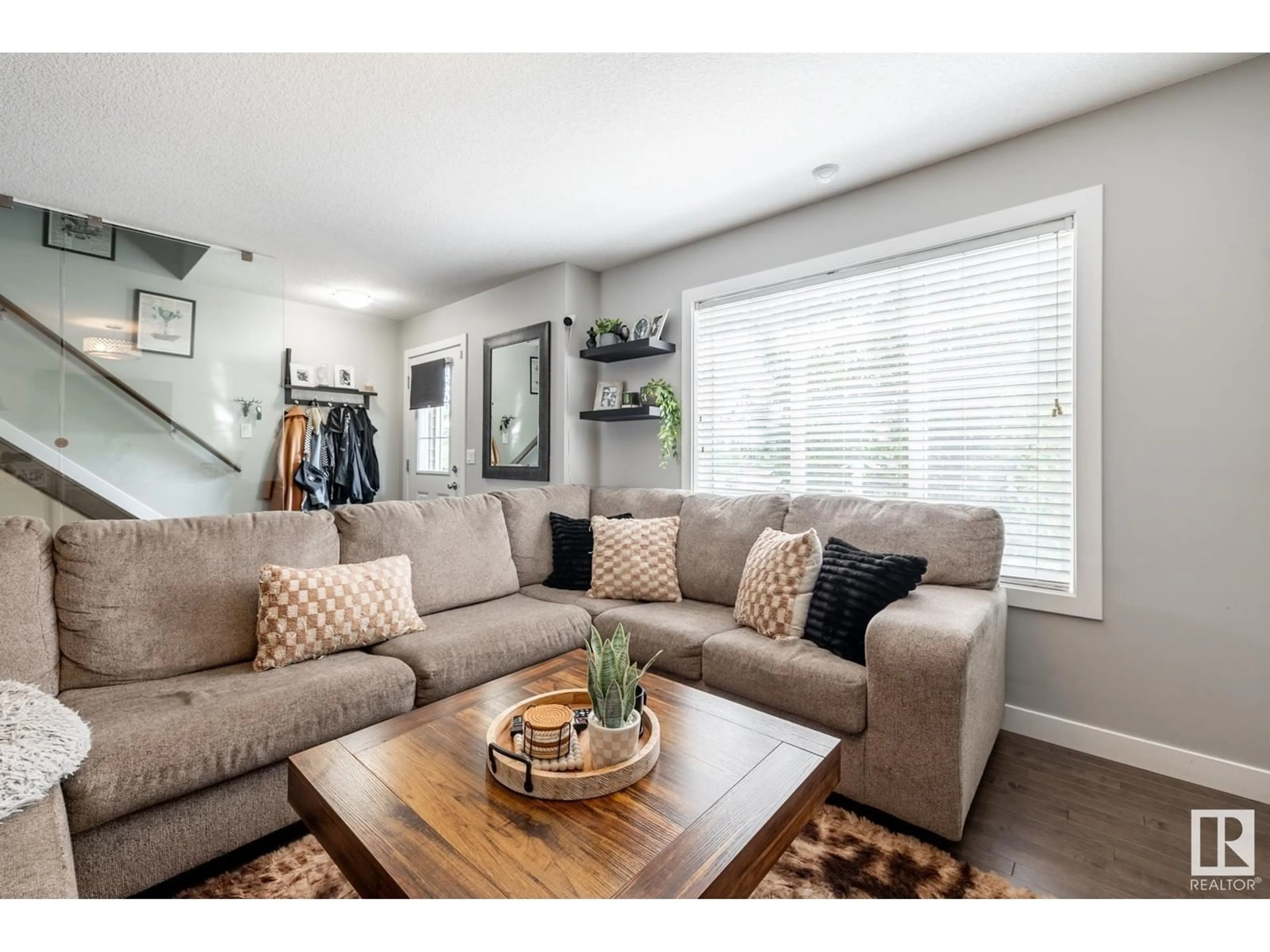 Living room with furniture, unknown for #10 - 13810 166 AV, Edmonton Alberta T6V0K4