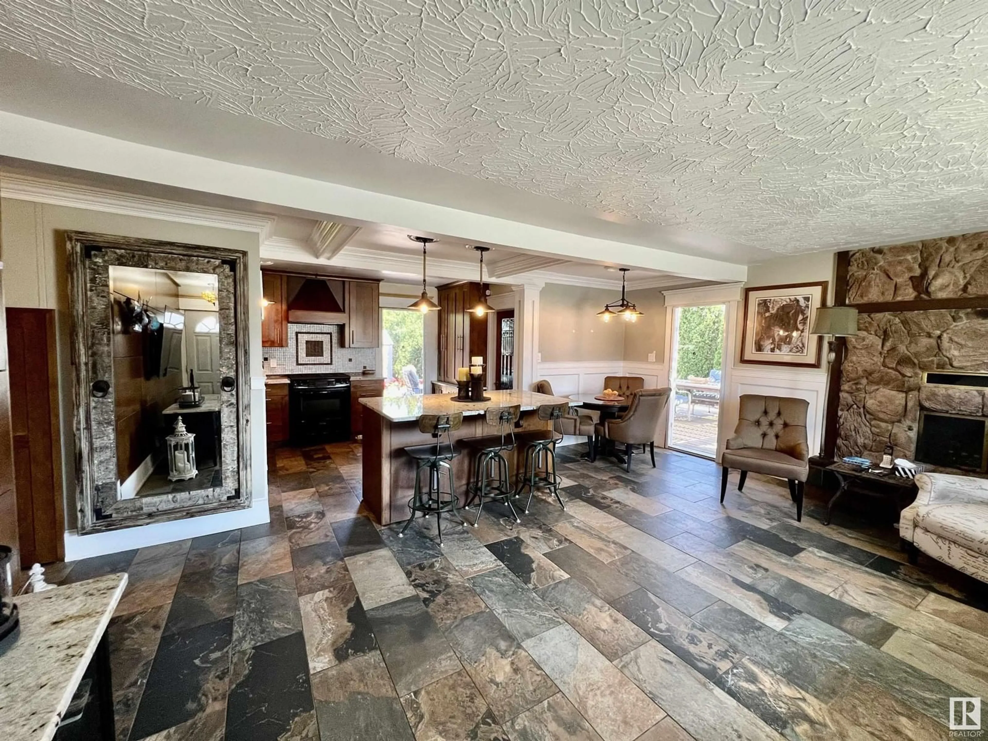 Open concept kitchen, ceramic/tile floor for 8812 130 AV, Edmonton Alberta T5E0R9