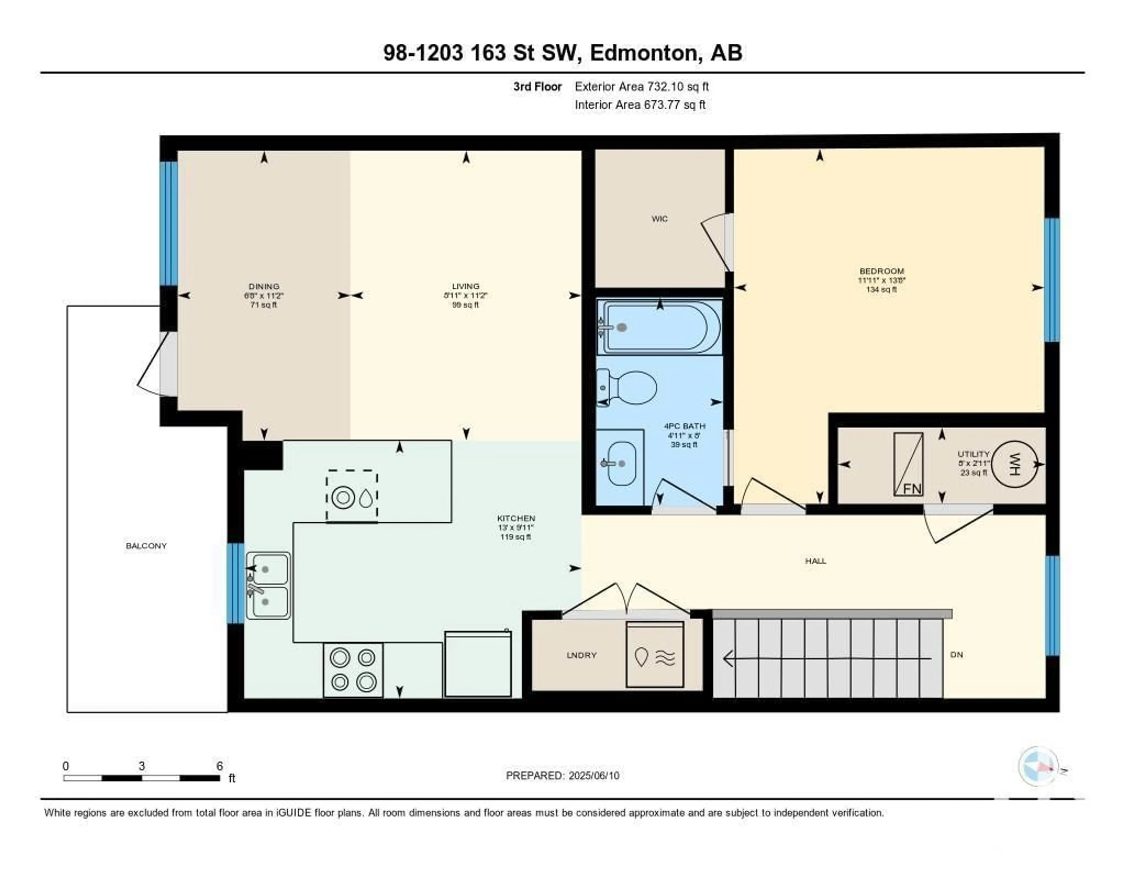 Floor plan for 98 - 1203 163 ST, Edmonton Alberta T6W3X1