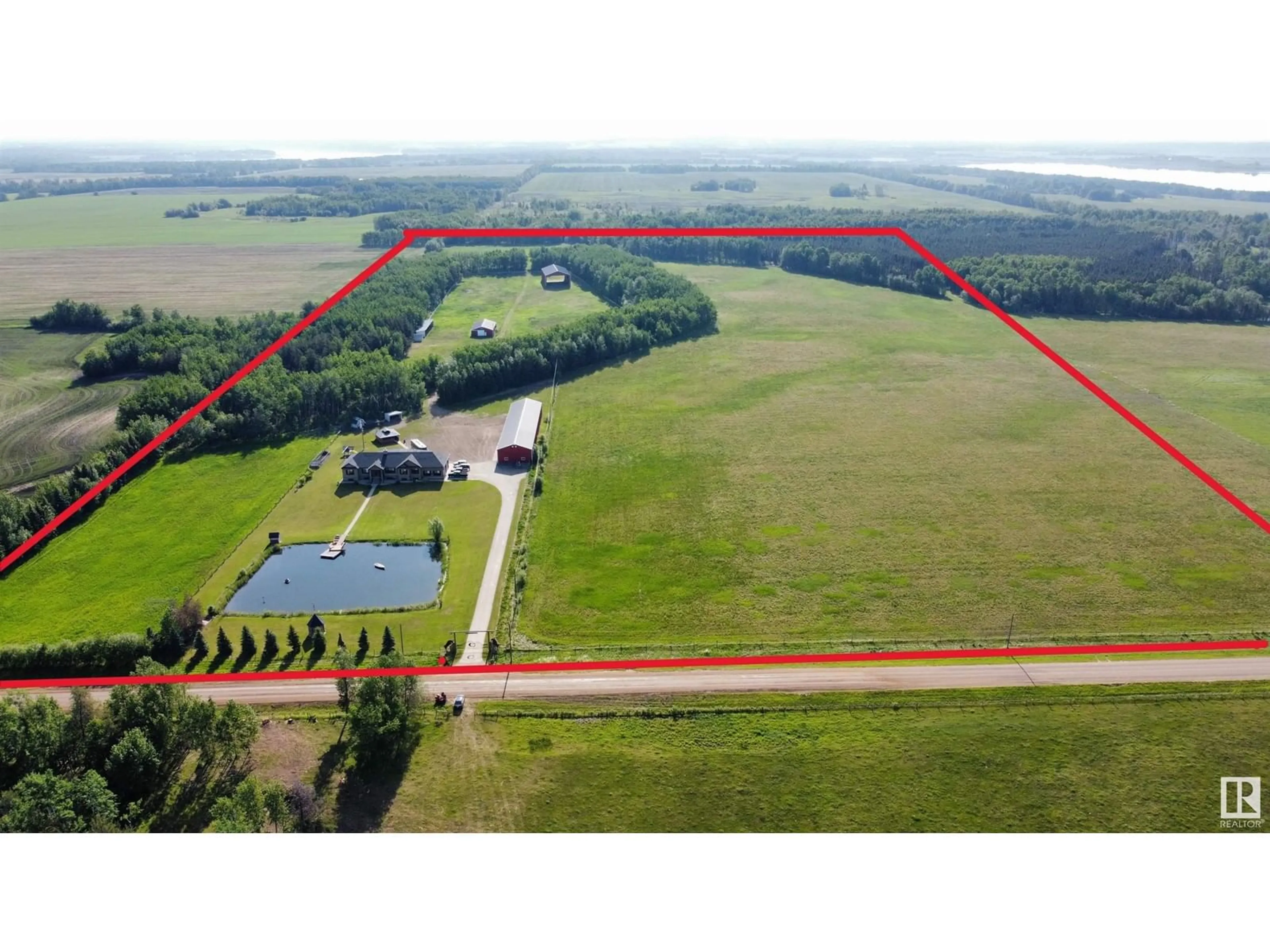 A pic from outside/outdoor area/front of a property/back of a property/a pic from drone, building for 665033 RGE RD 181, Rural Athabasca County Alberta T0A0E0