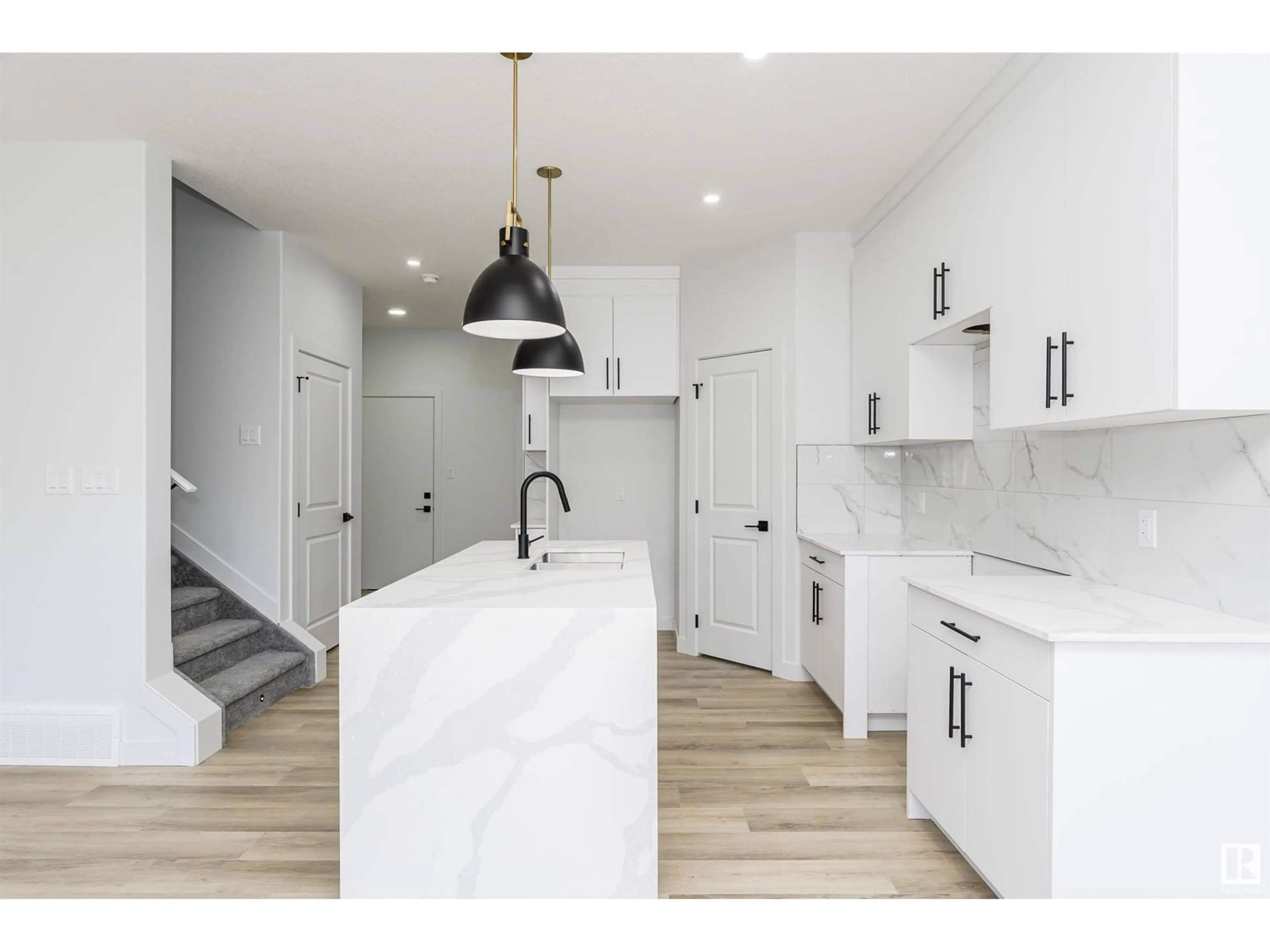 Open concept kitchen, ceramic/tile floor for NW - 8723 181 AV, Edmonton Alberta T5Z0X2