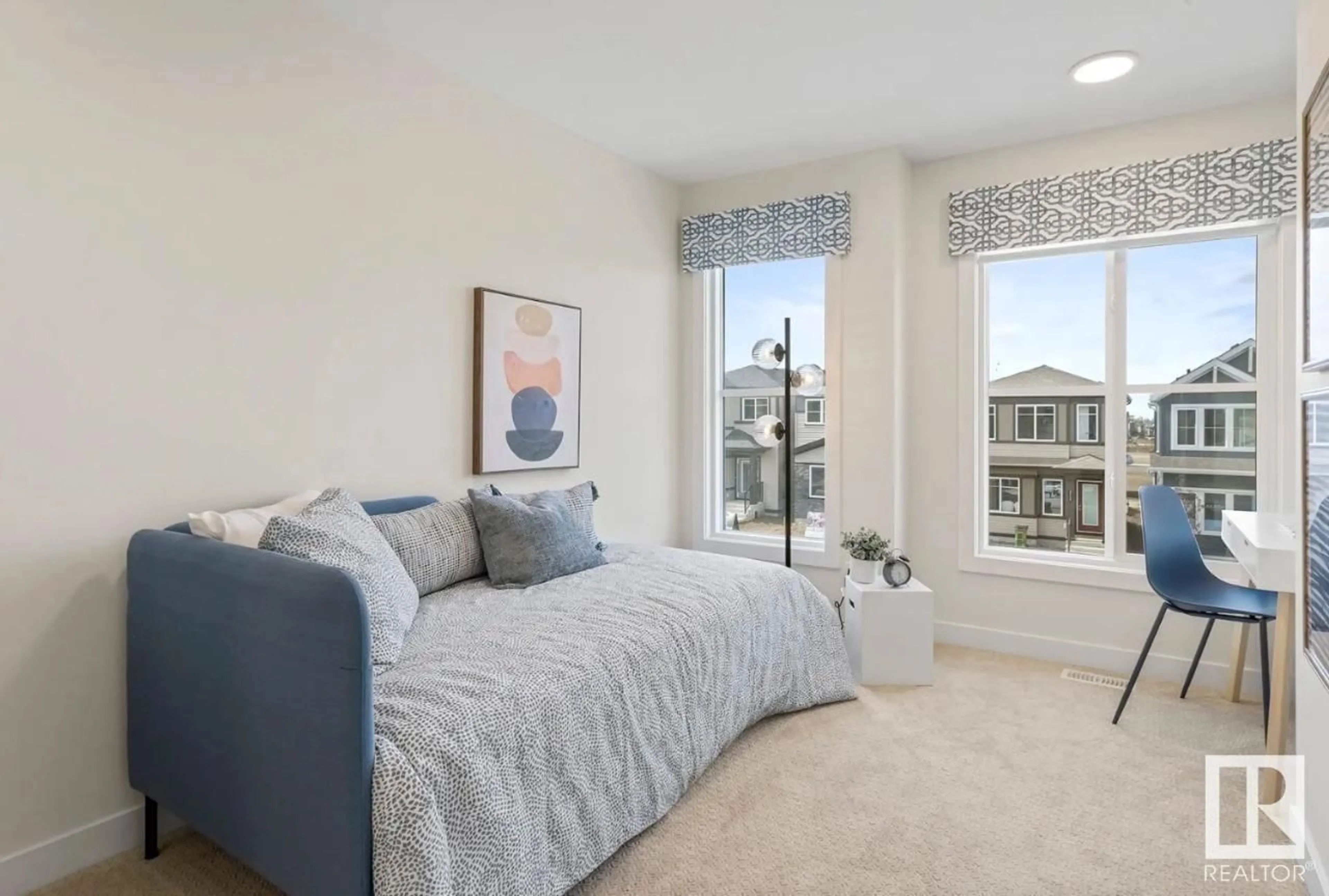 Bedroom with bed, unknown for SW - 2828 65 ST, Edmonton Alberta T6X1Z4