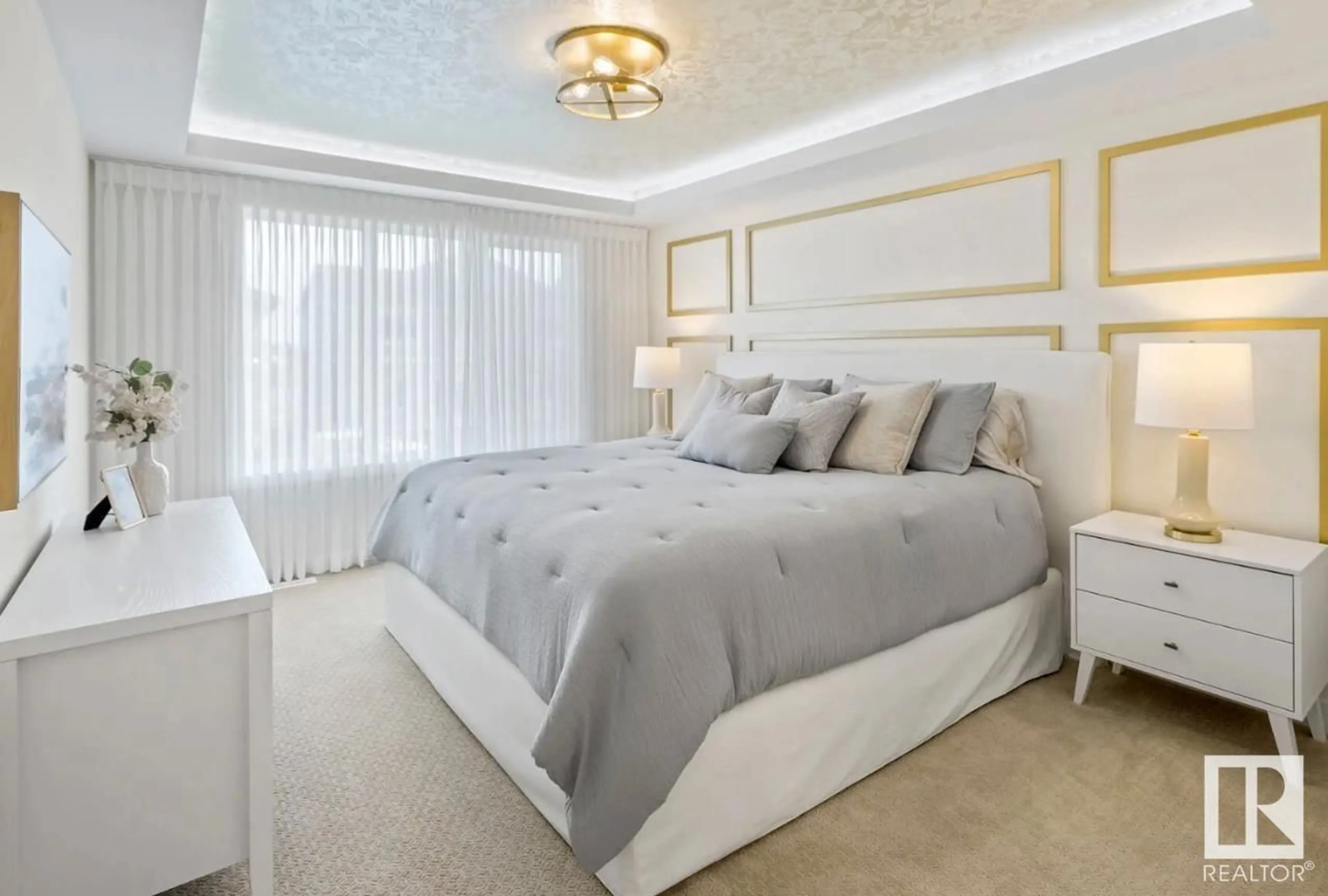 Bedroom with bed, unknown for SW - 2828 65 ST, Edmonton Alberta T6X1Z4