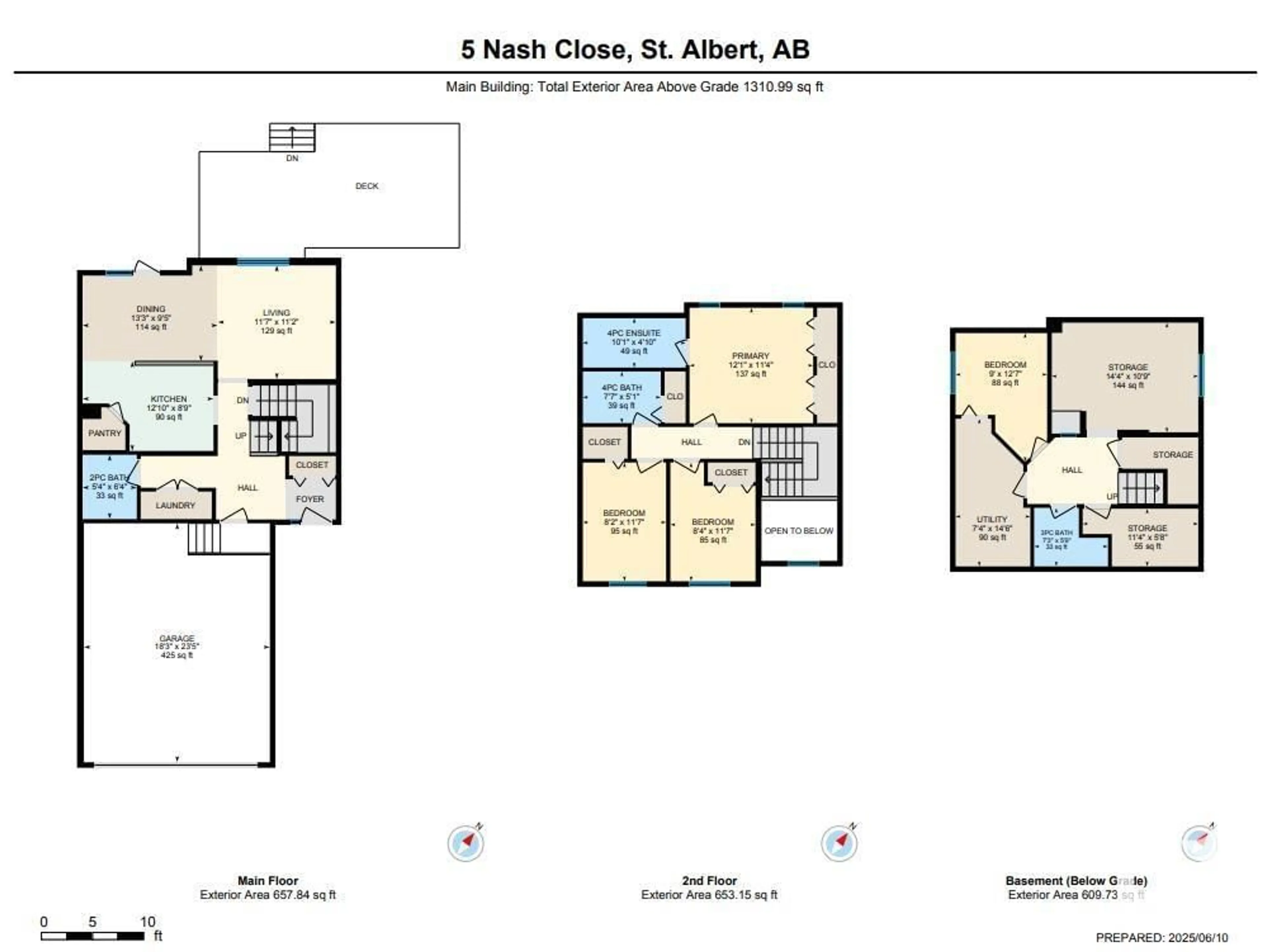 Floor plan for 5 NASH CL, St. Albert Alberta T8N7E9