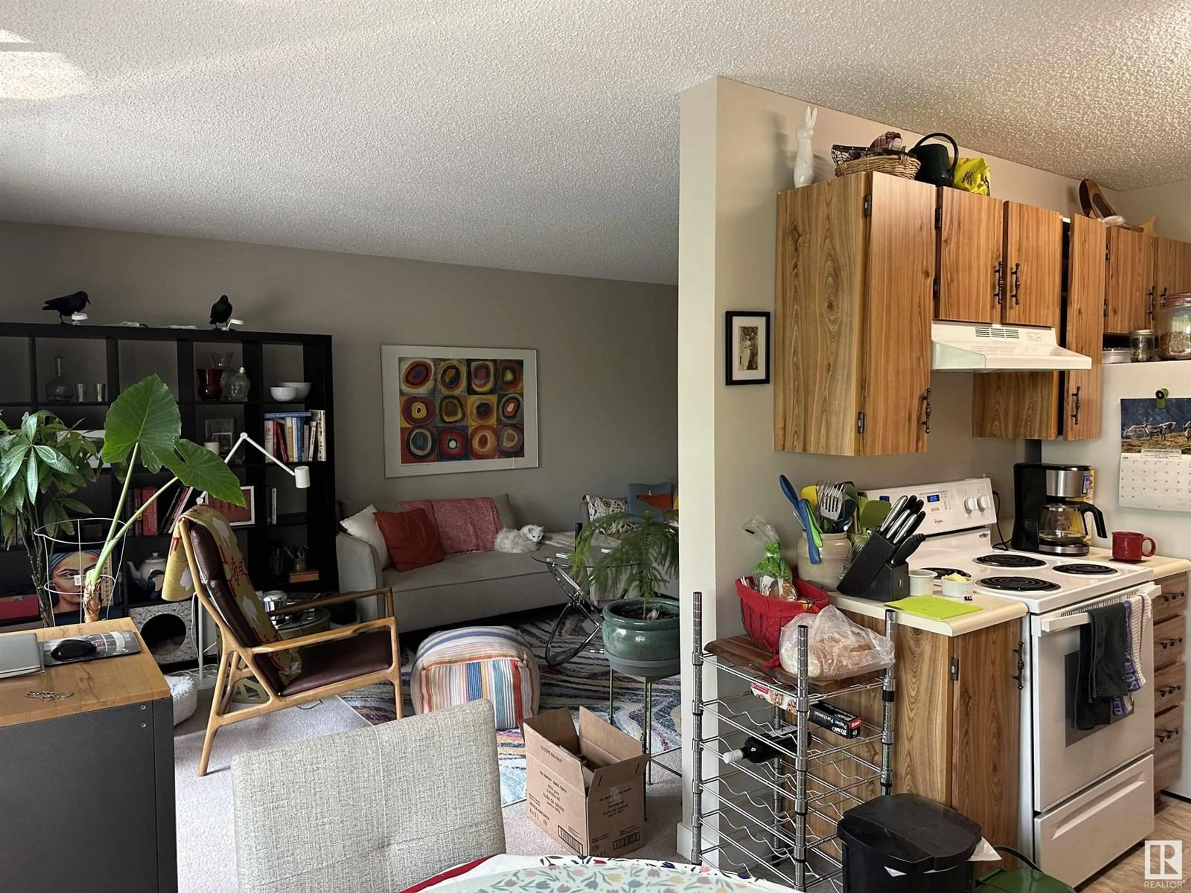 Living room with furniture, unknown for 301 - 10842 107 ST NW, Edmonton Alberta T5H2Z3