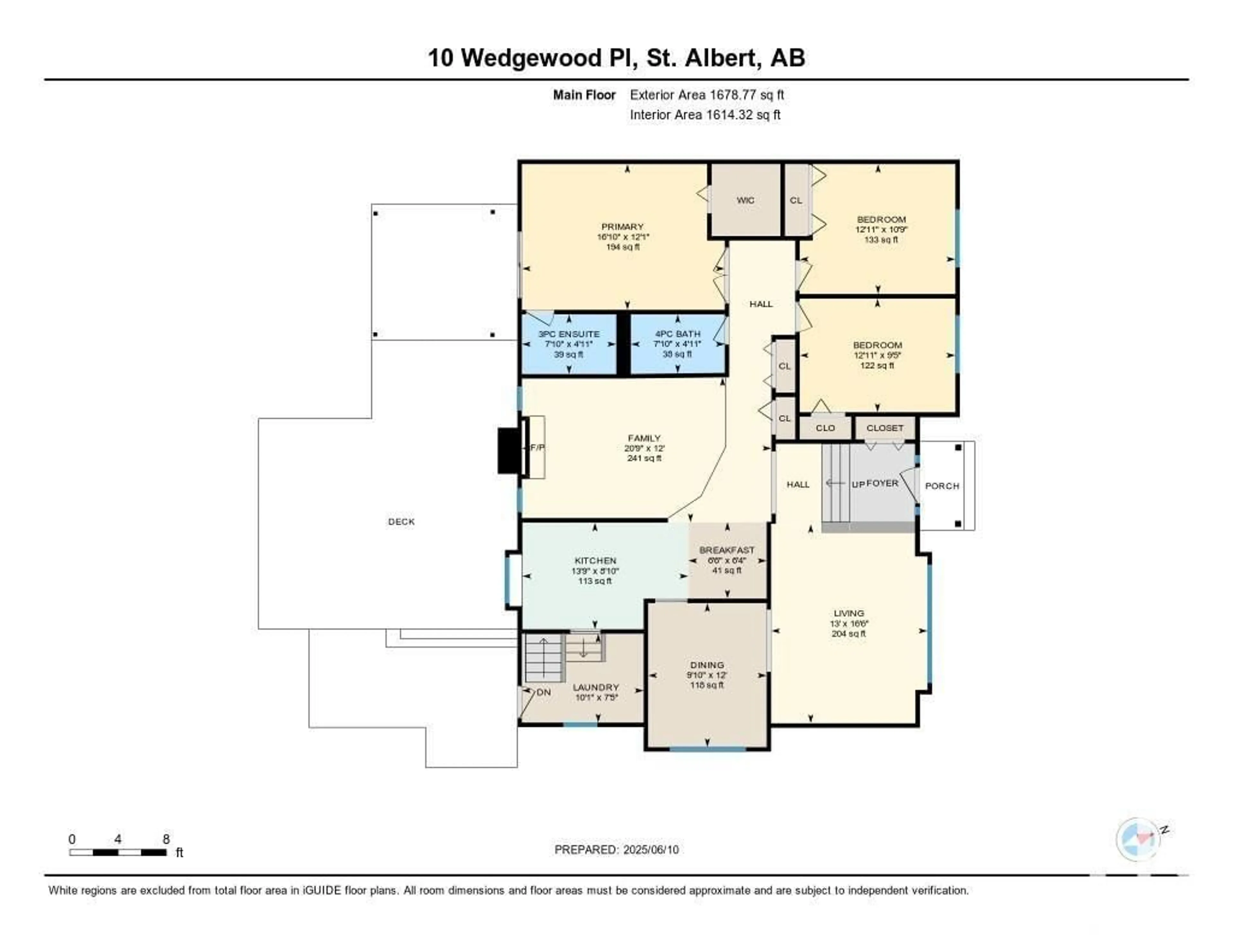 Floor plan for 10 WEDGEWOOD PL, St. Albert Alberta T8N3H7
