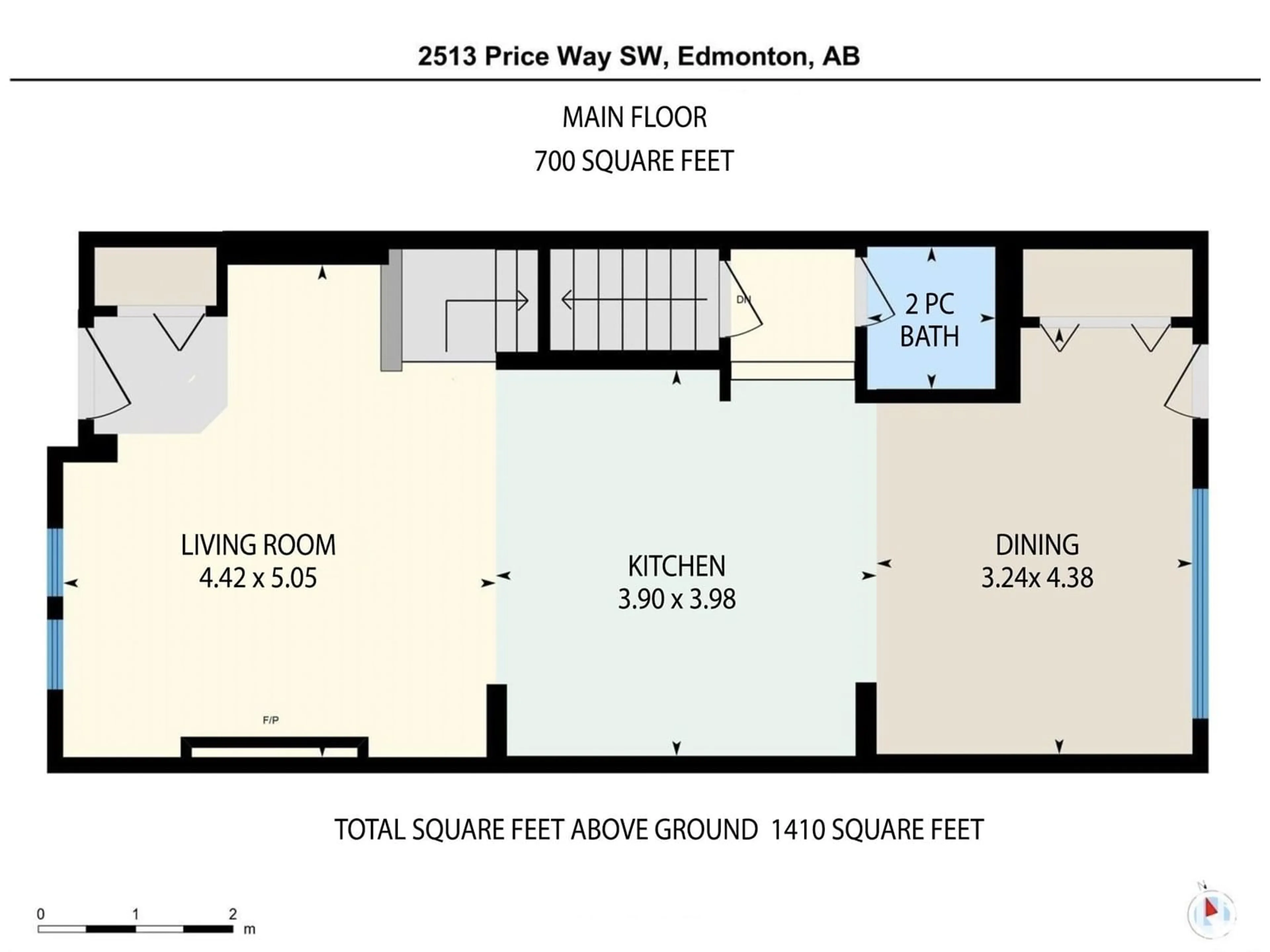 Floor plan for 2513 PRICE WY, Edmonton Alberta T6W3W1