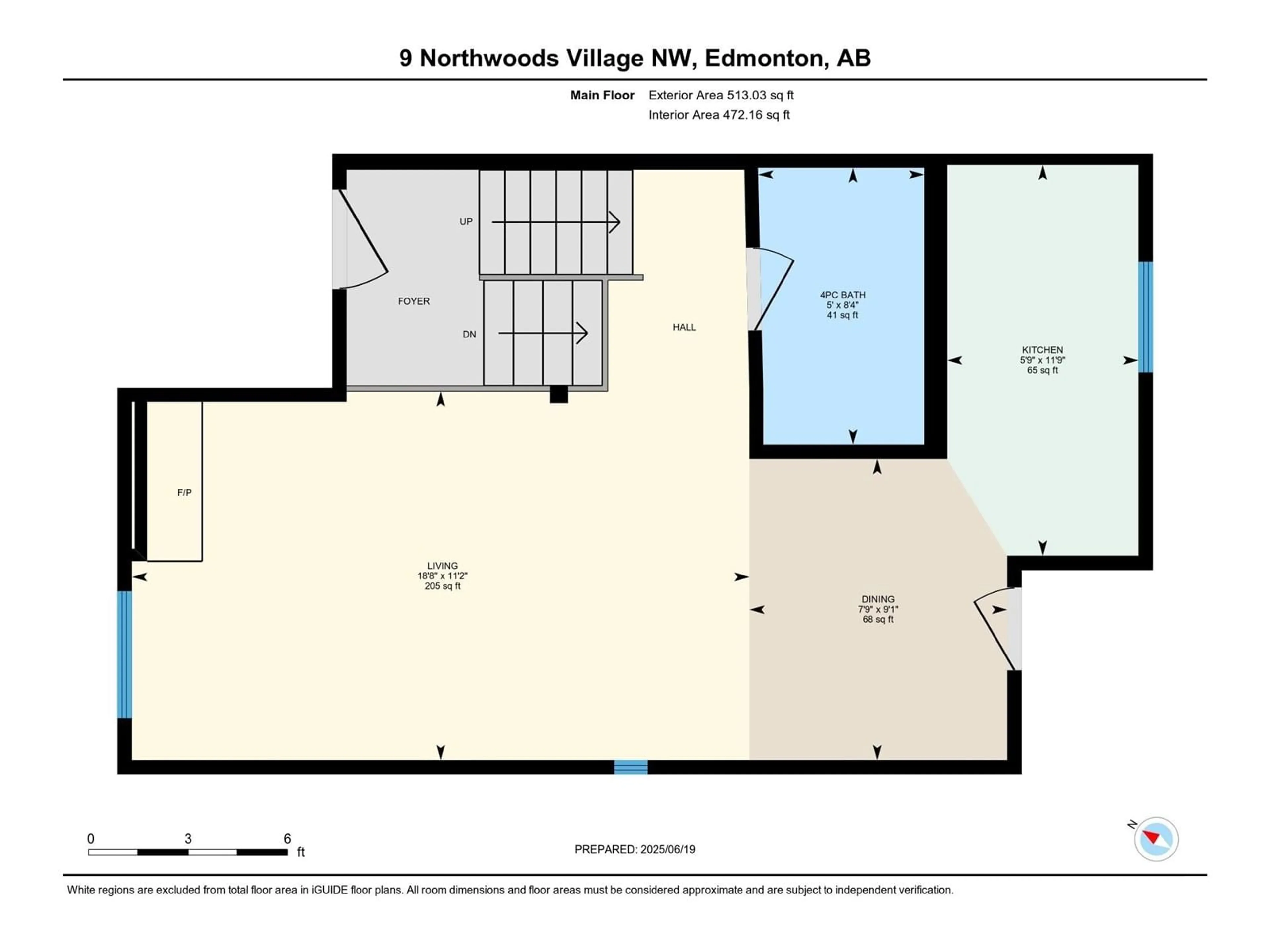 Floor plan for NW - 9 NORTHWOODS VG, Edmonton Alberta T5X1T2