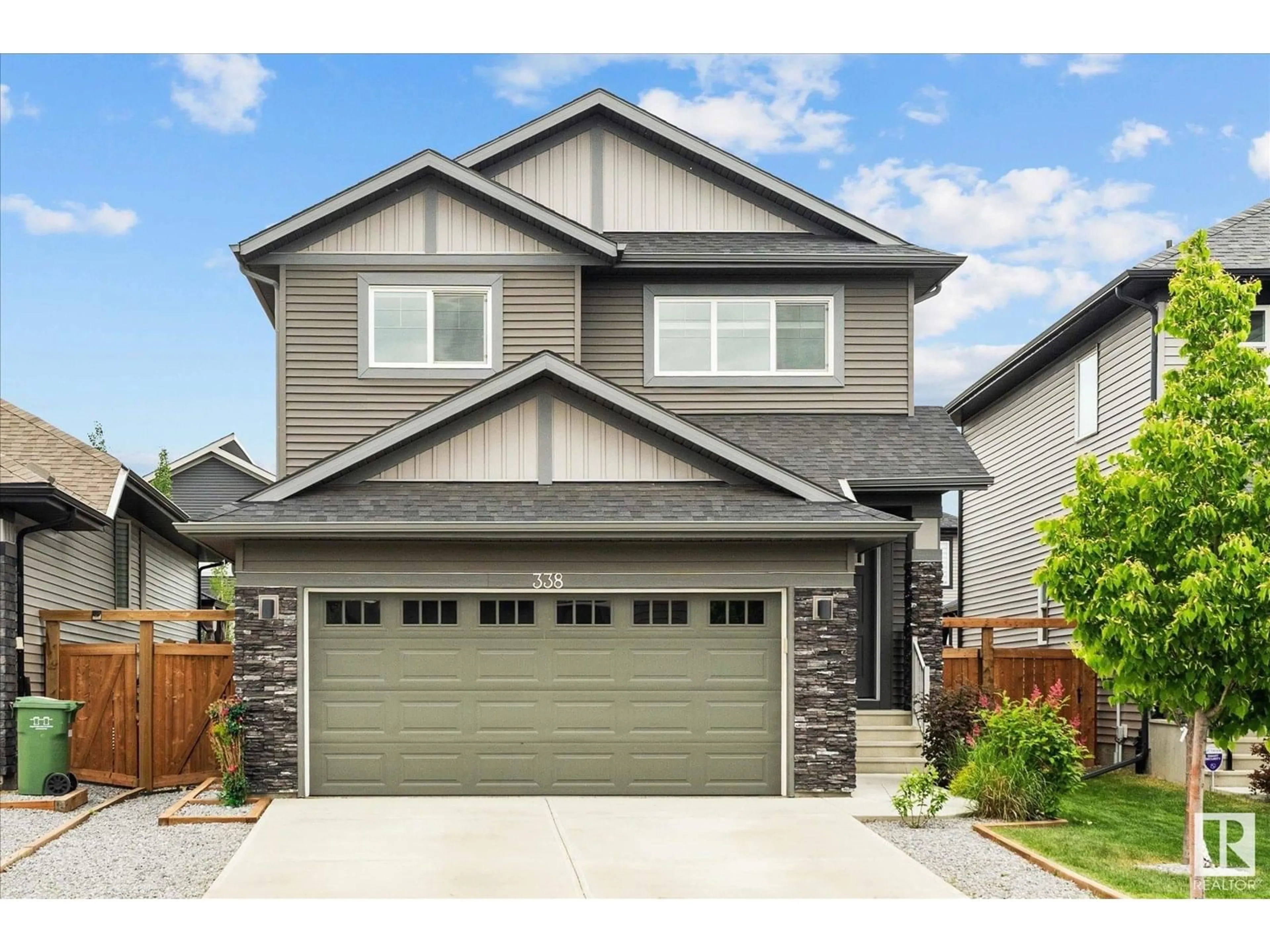 Home with vinyl exterior material, street for 338 BALSAM LI, Leduc Alberta T9E1L4